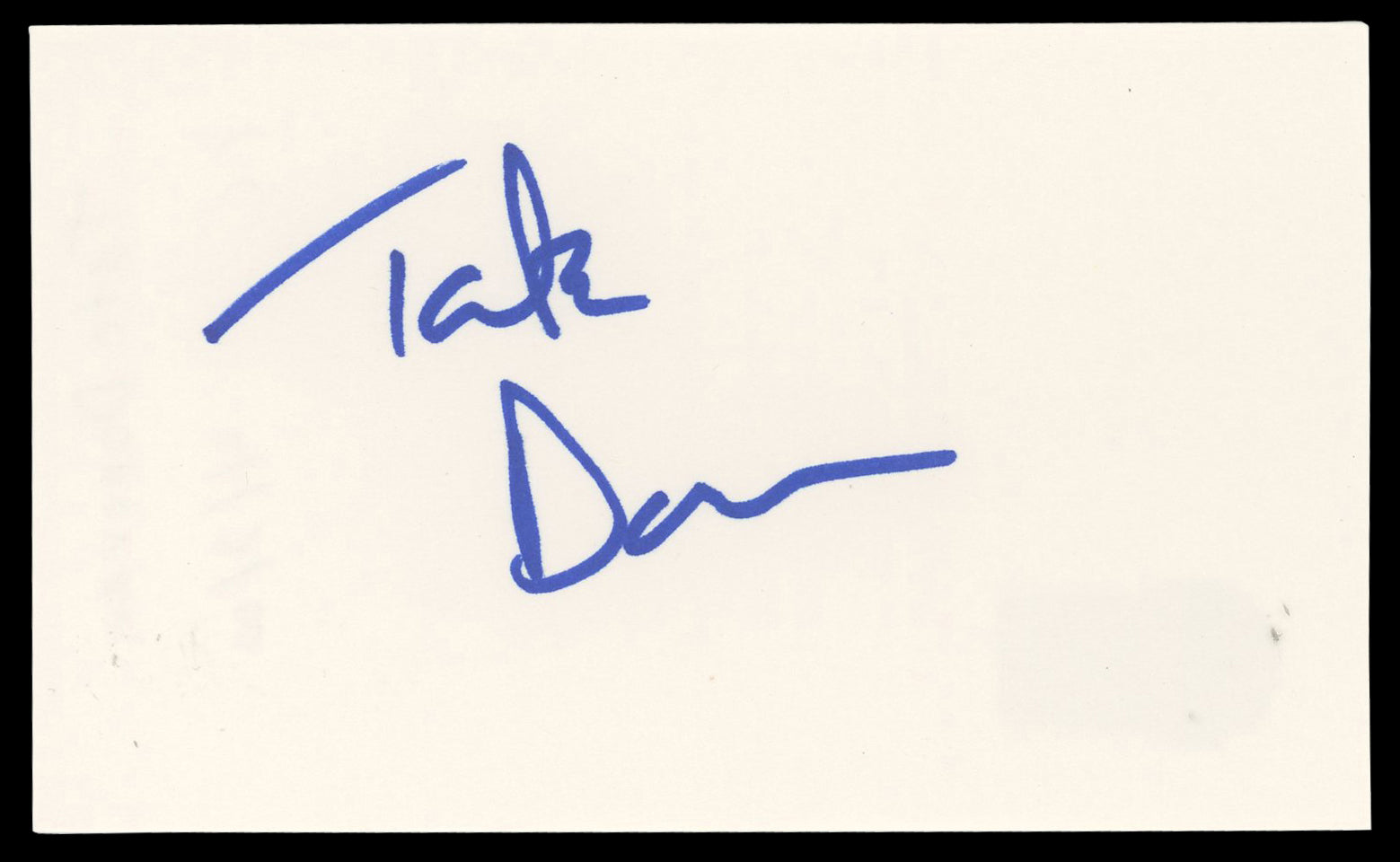 Tate Donovan Argo Authentic Signed 3x5 Index Card Autographed BAS #BN06463