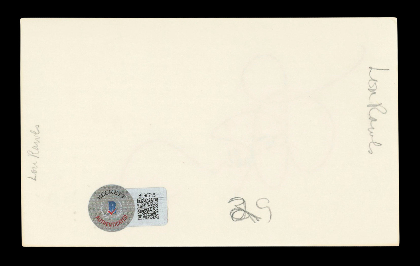 Lou Rawls Musician Authentic Signed 3x5 Index Card Autographed BAS #BL96715