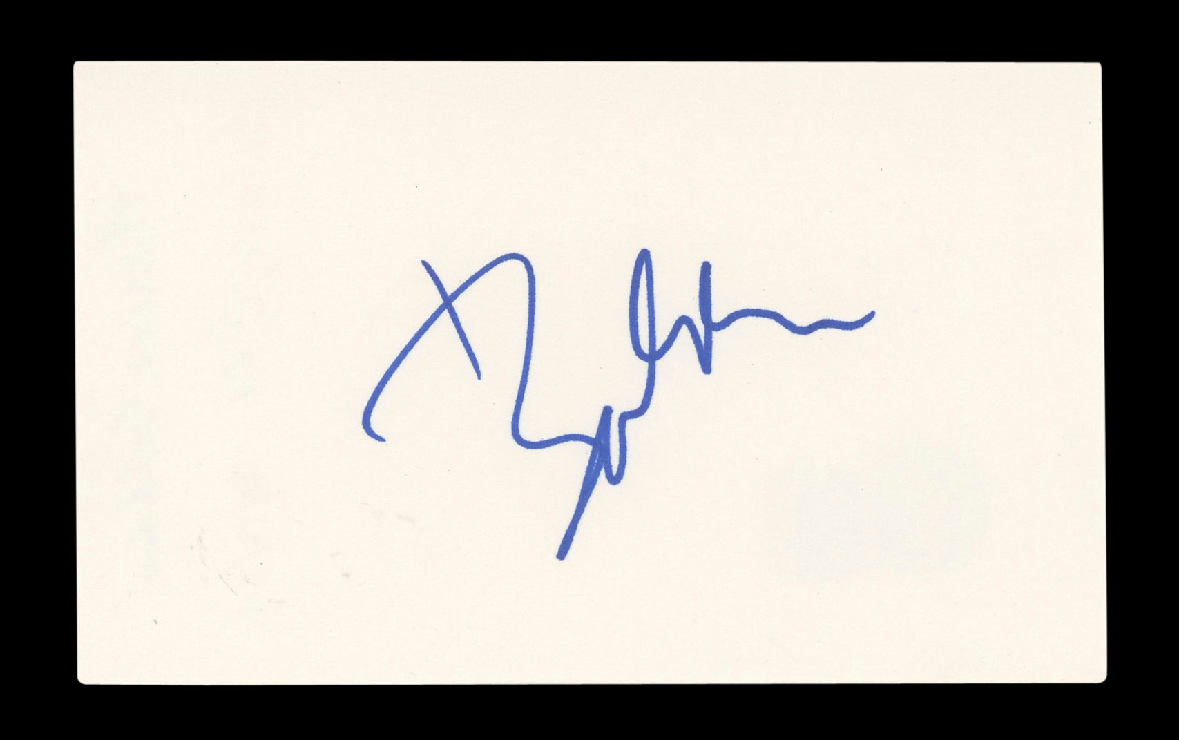 Theresa Saldana The Commish Signed 3x5 Index Card Autographed BAS #AD70294