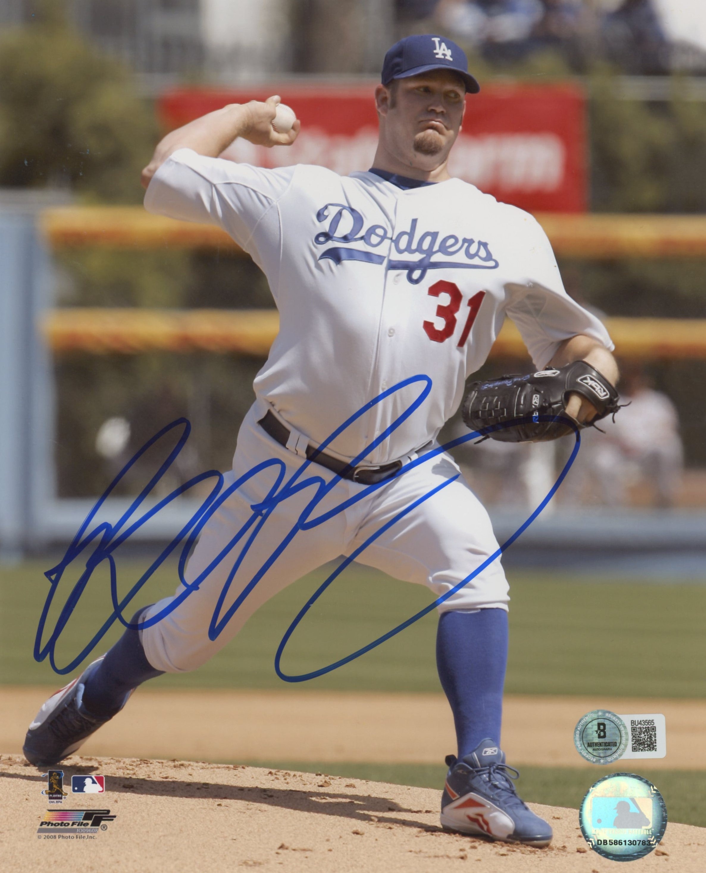 Dodgers Brad Penny Authentic Signed 8x10 Vertical Photo BAS #BU43565