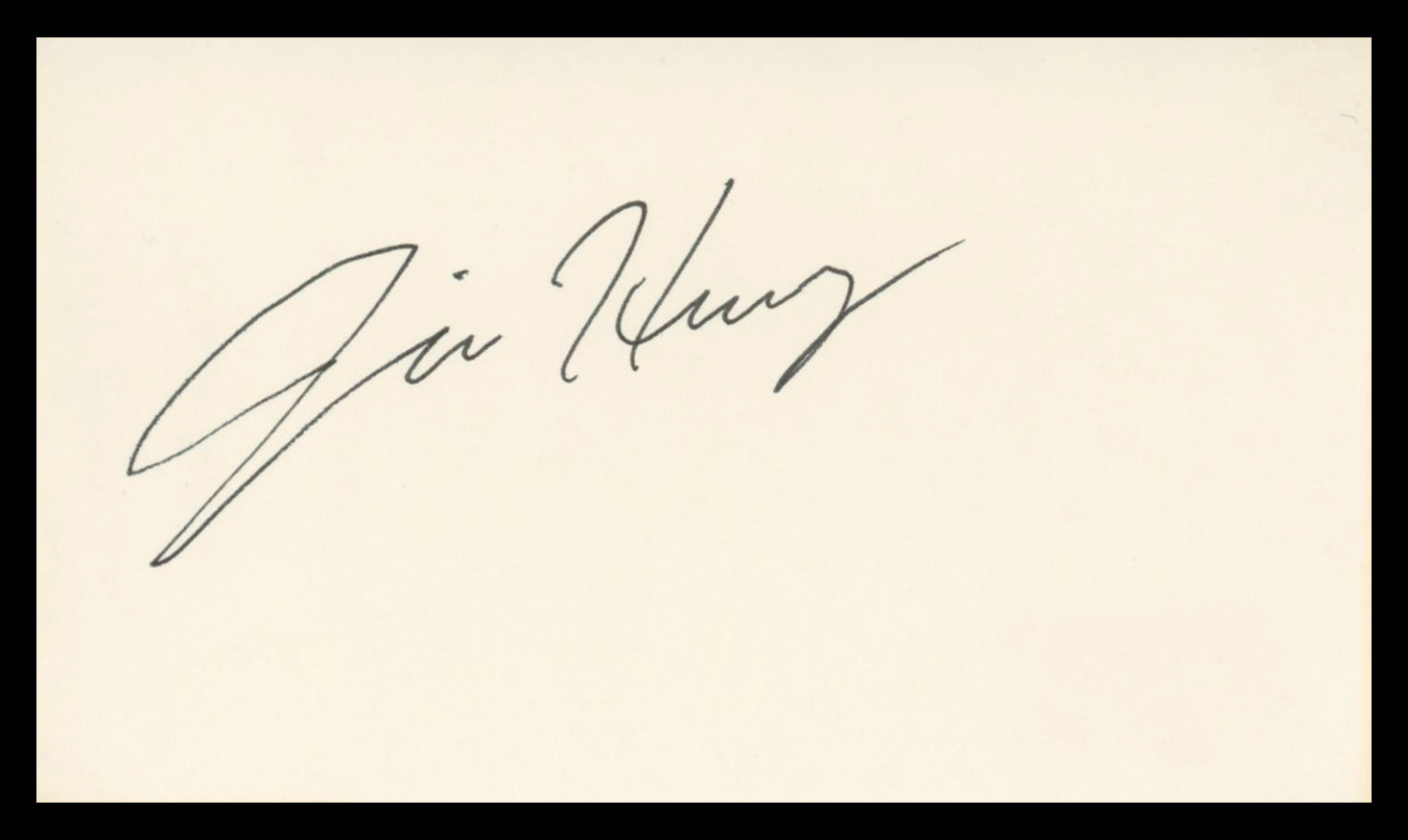 Jill Hennessy Law & Order Authentic Signed 3x5 Index Card BAS #BU64796
