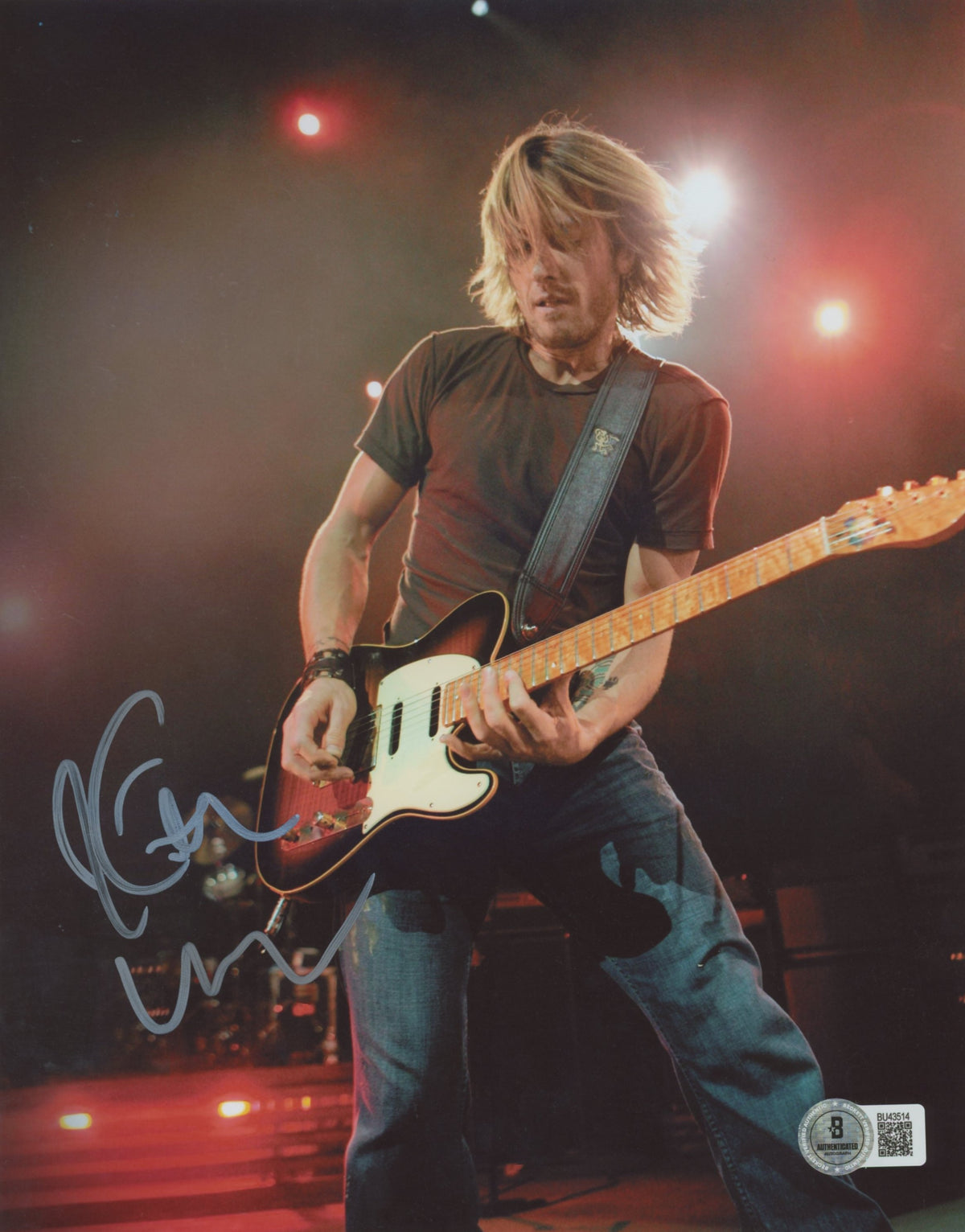 Keith Urban Authentic Signed 8x10 Vertical Photo BAS #BU43514