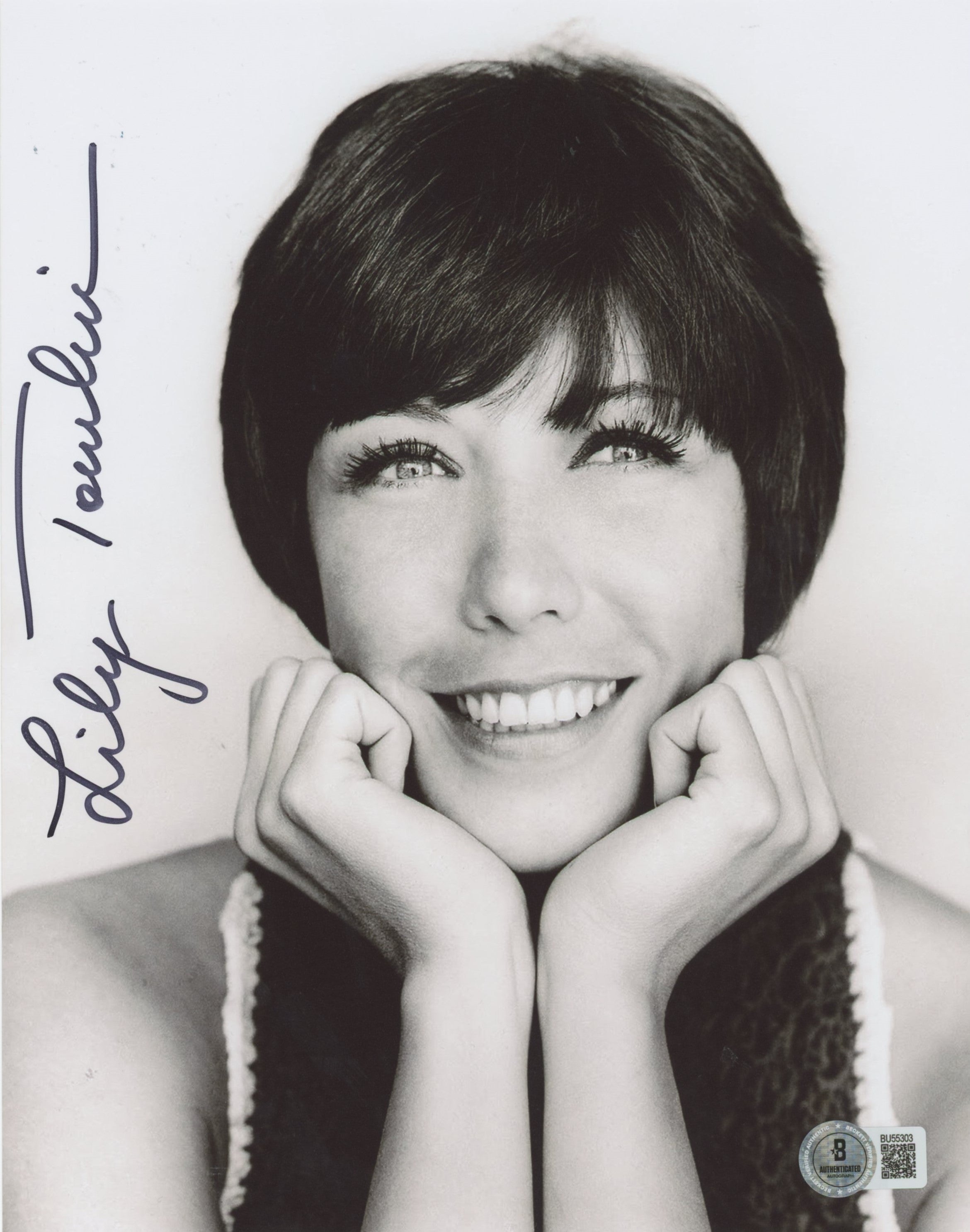 Lily Tomlin Rowan & Martin's Laugh-In Authentic Signed 8x10 Vertical Photo BAS 4