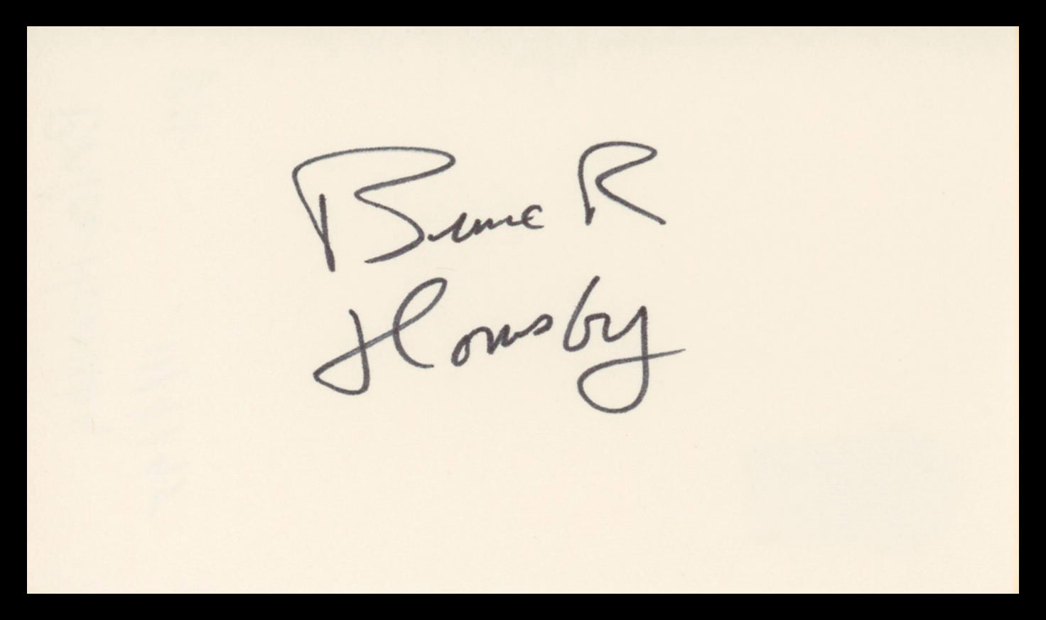 Bruce Hornsby World's Greatest Dad Authentic Signed 3x5 Index Card BAS #BU64798