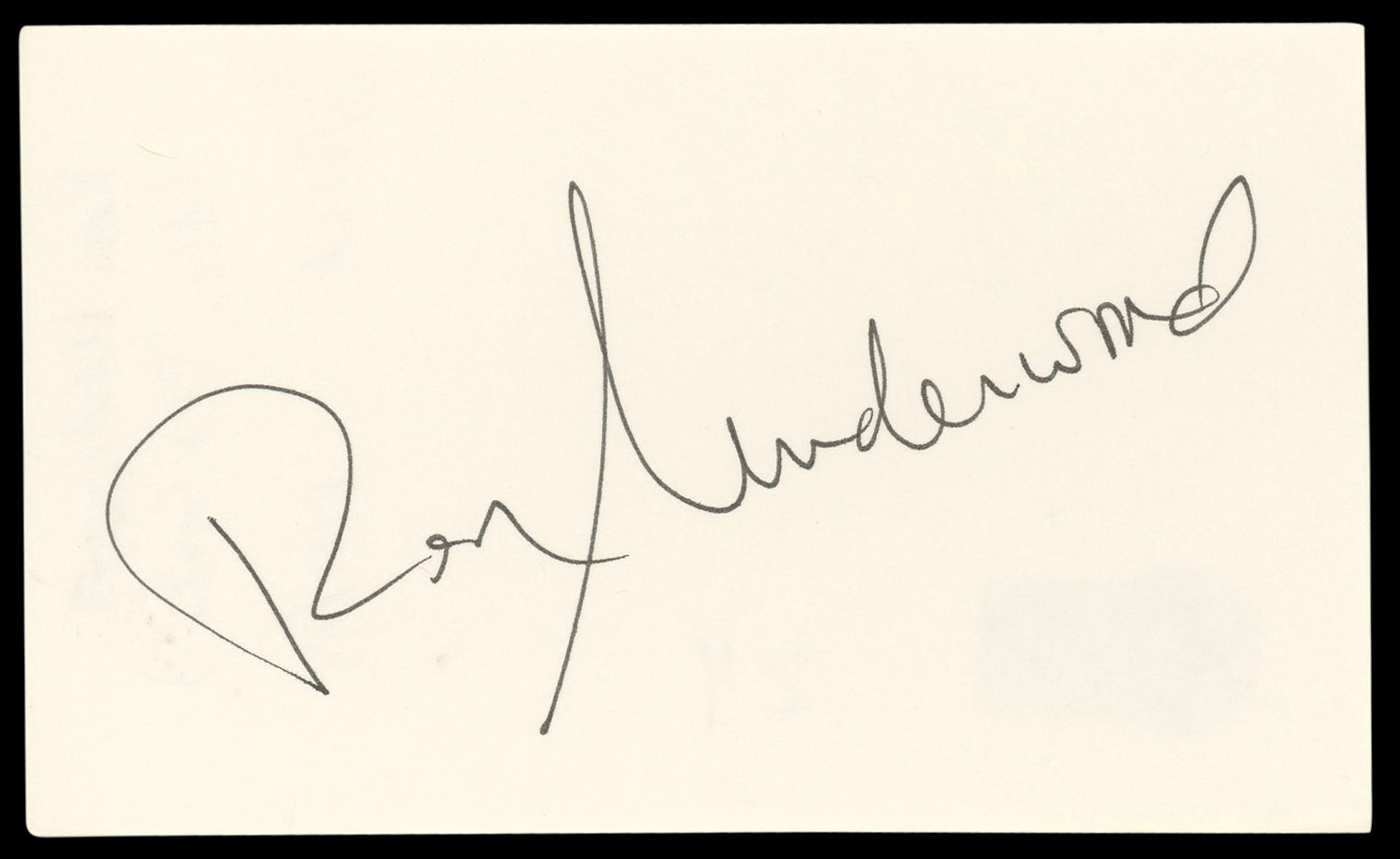 Ron Underwood Heart and Souls Authentic Signed 3x5 Index Card BAS #BL98602