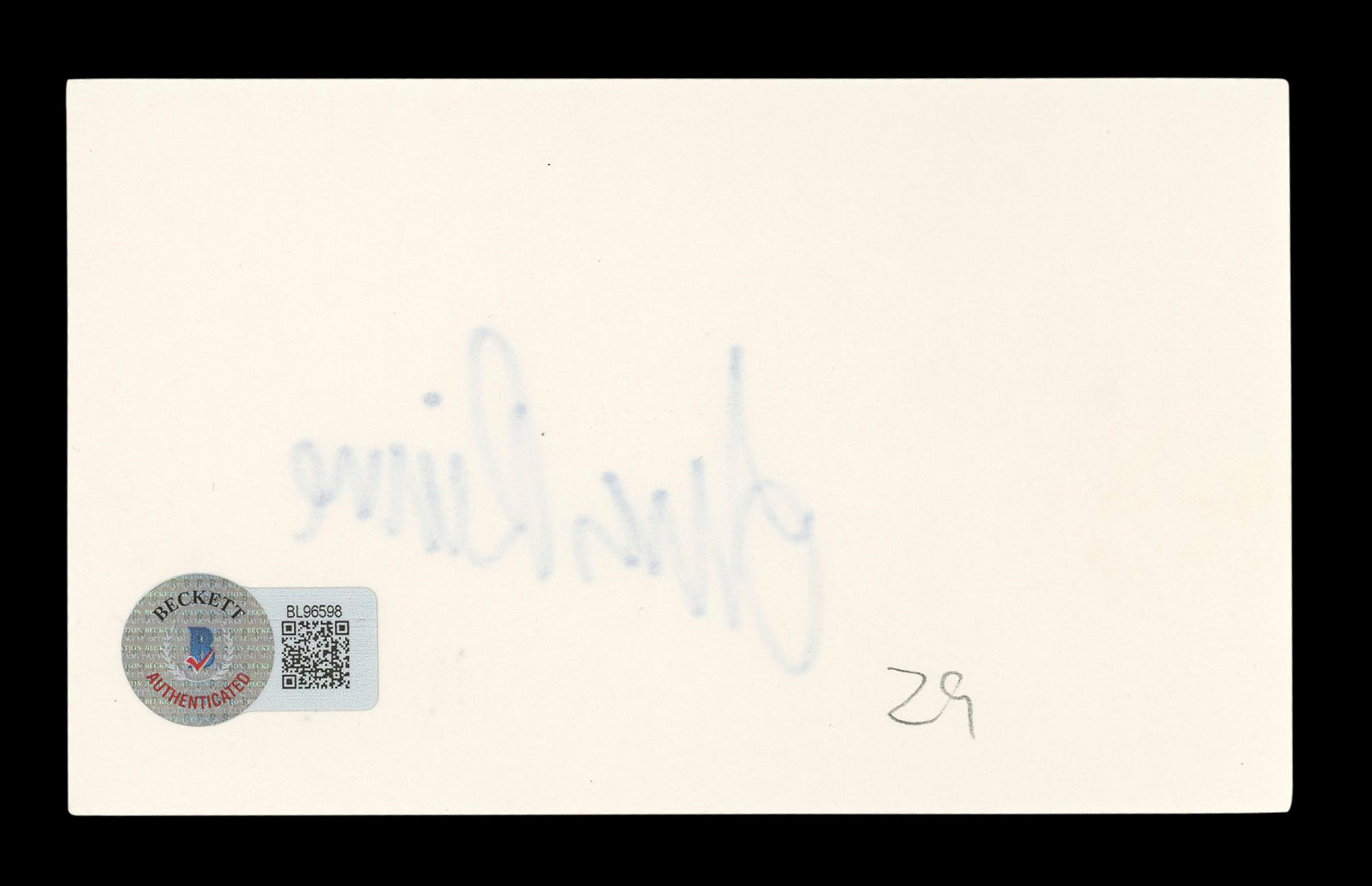 Lisa Rinna Days of Our Lives Authentic Signed 3x5 Index Card BAS #BL96598