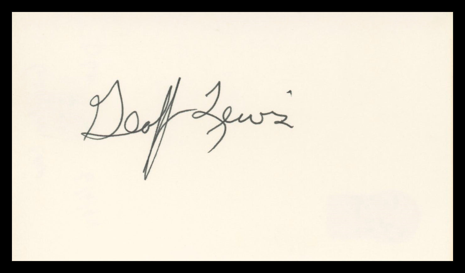Geoff Lewis Every Which Way But Loose Signed 3x5 Index Card BAS #BU64804