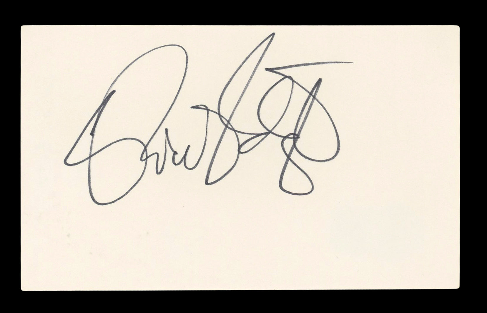 Brian Setzer Stray Cats Authentic Signed 3x5 Index Card Autographed BAS #BL96602