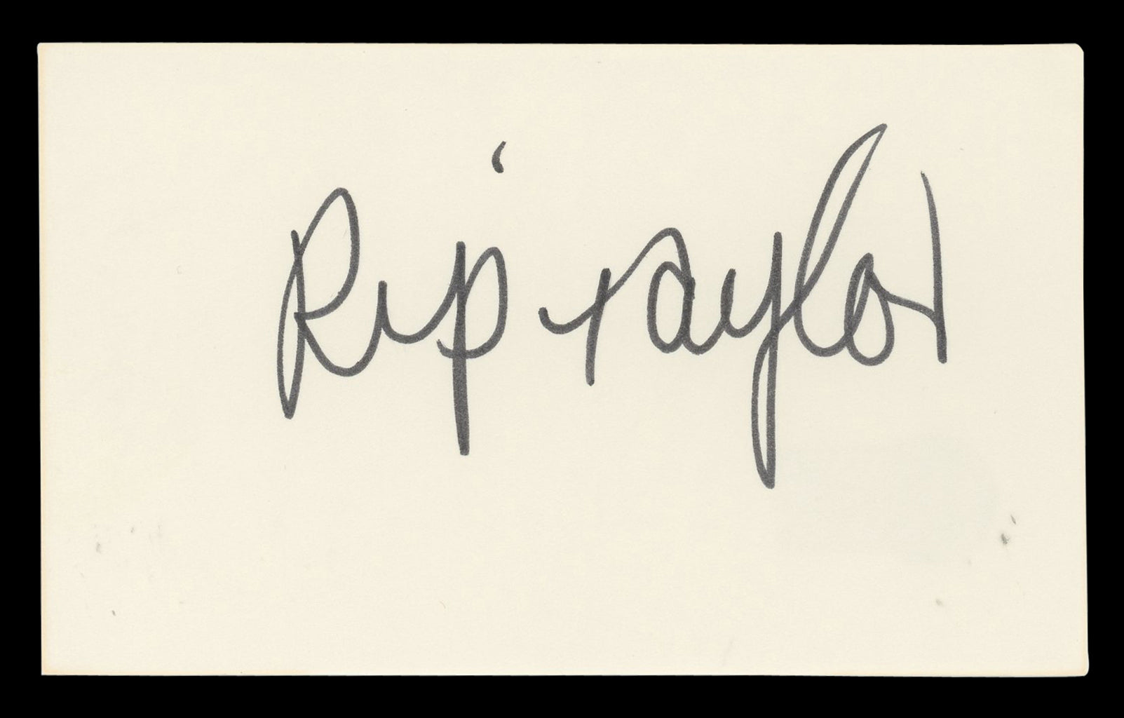 Rip Taylor The Merv Griffin Show Authentic Signed 3x5 Index Card BAS #BN06474