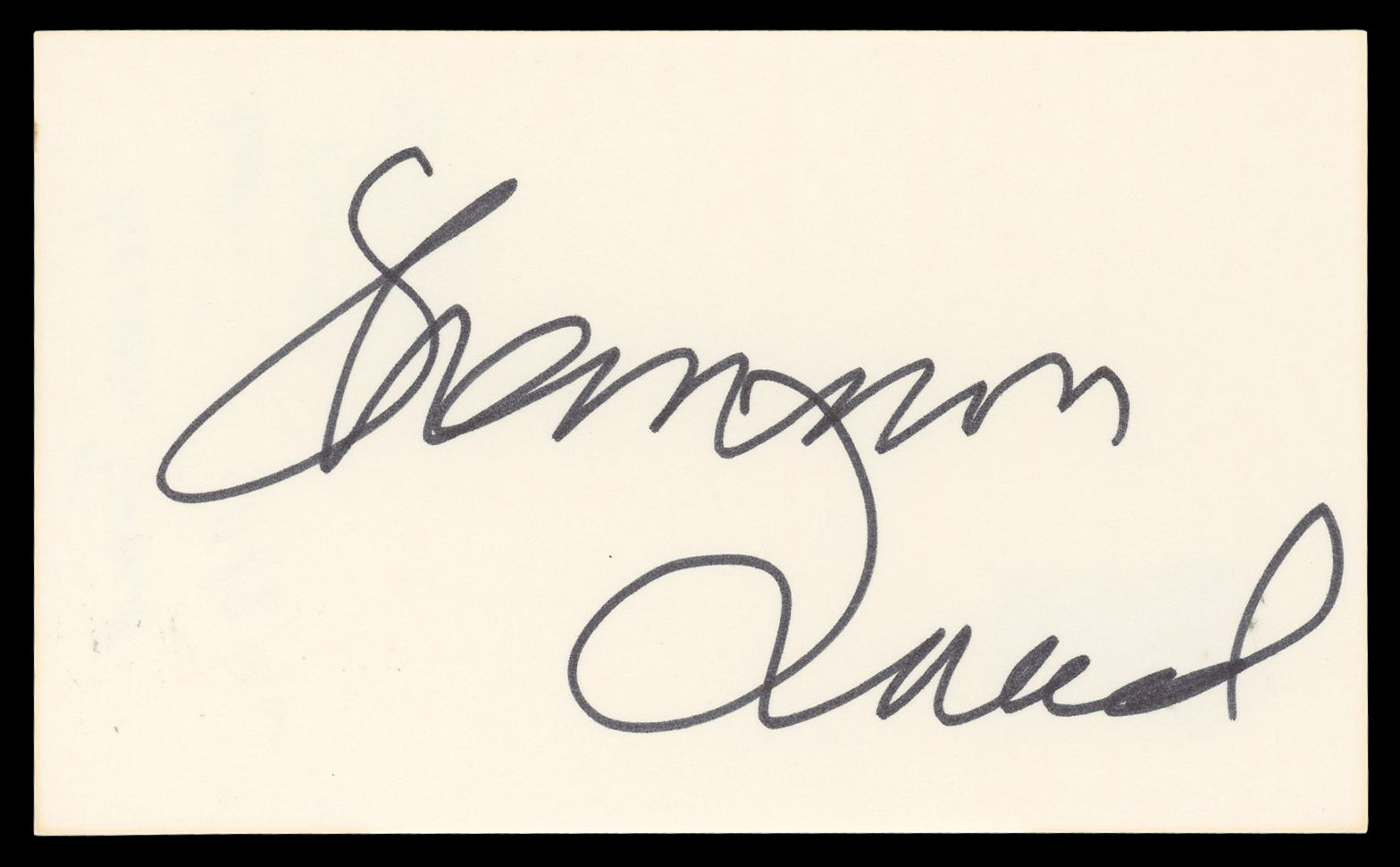 Shannon Tweed Electra Authentic Signed 3x5 Index Card Autographed BAS #BN06475