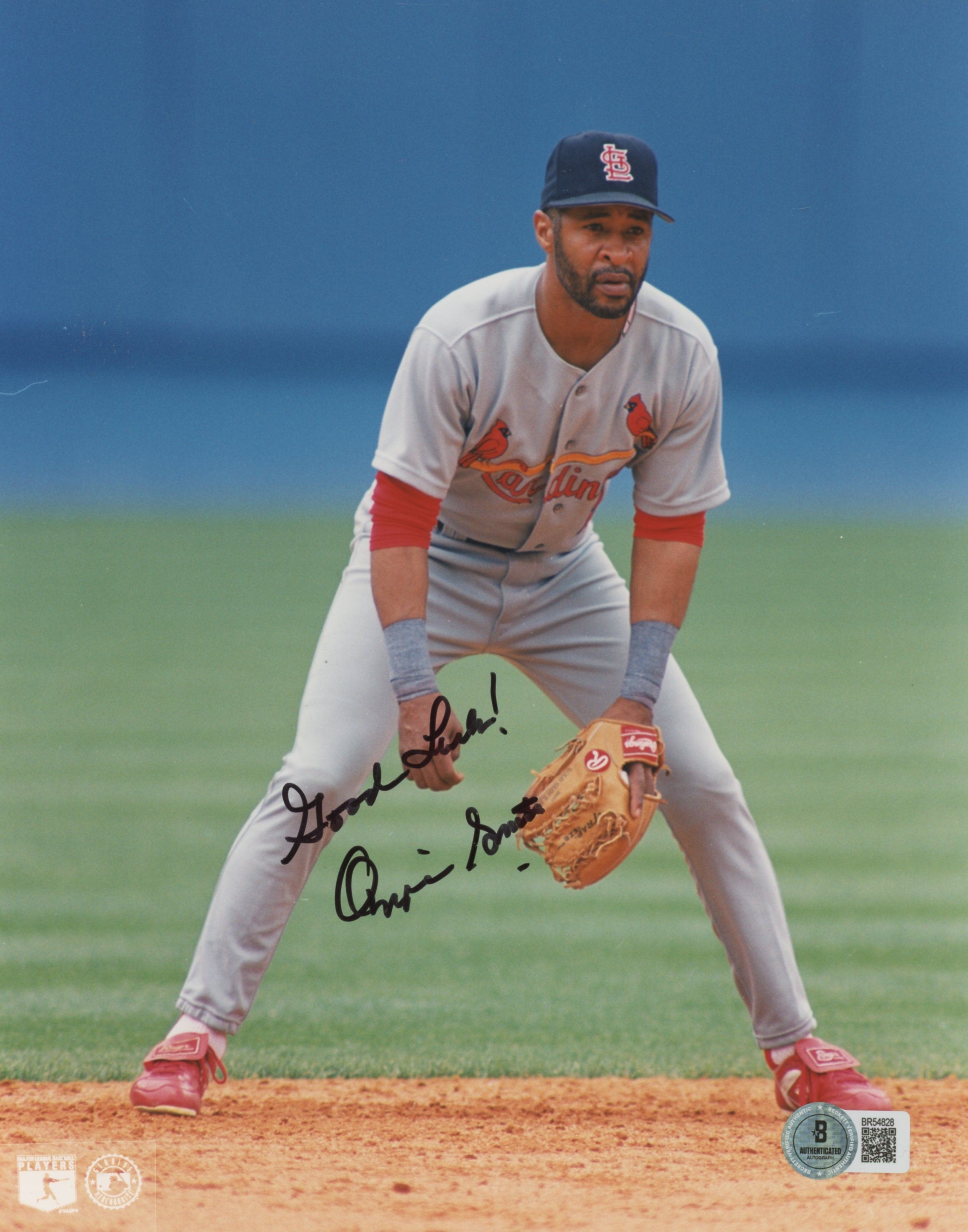 Cardinals Ozzie Smith "Good Luck!" Authentic Signed 8x10 Photo BAS #BR54828