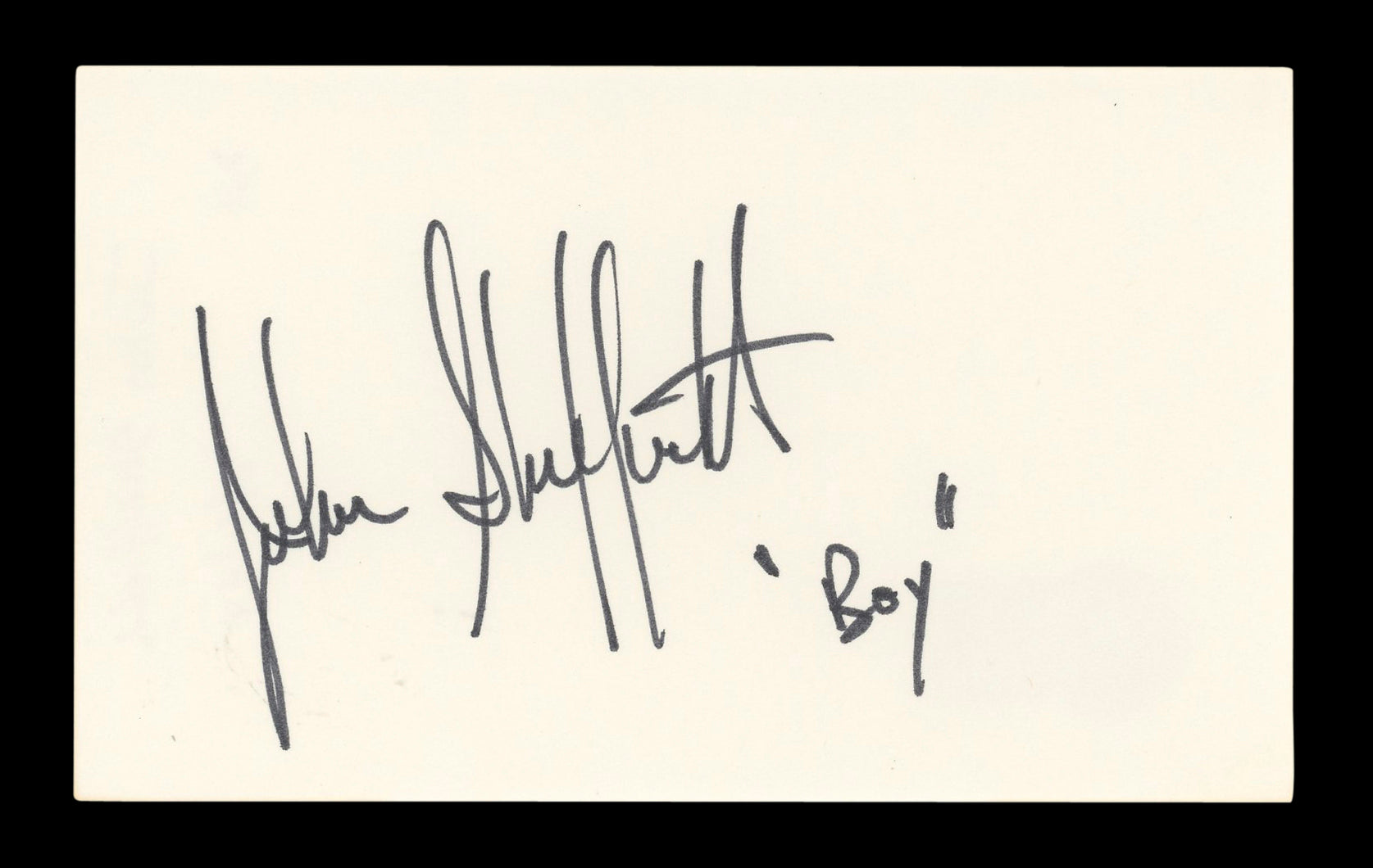 Johnny Sheffield Lord of the Jungle "Boy" Signed 3x5 Index Card BAS #AD70282