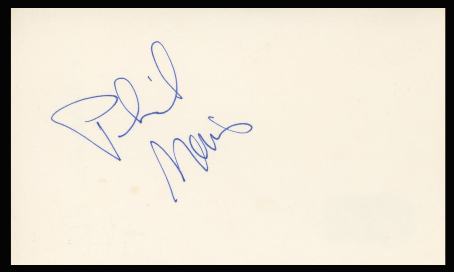 Phil Morris Melrose Place Authentic Signed 3x5 Index Card BAS #BV59153