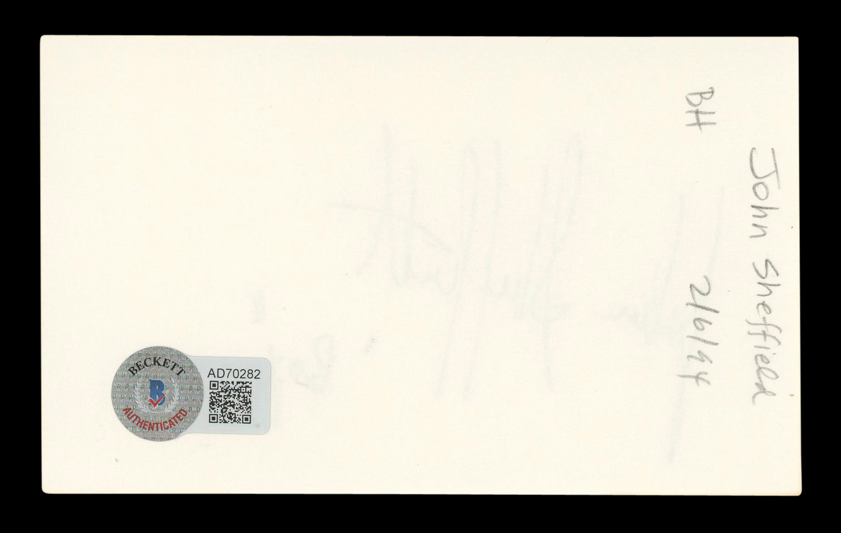 Johnny Sheffield Lord of the Jungle "Boy" Signed 3x5 Index Card BAS #AD70282