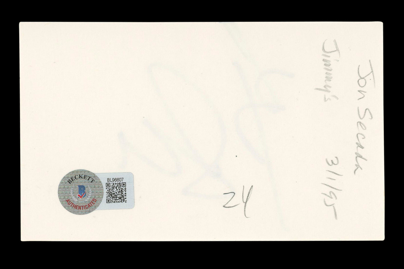 Jon Secada Musician Authentic Signed 3x5 Index Card Autographed BAS #BL96607