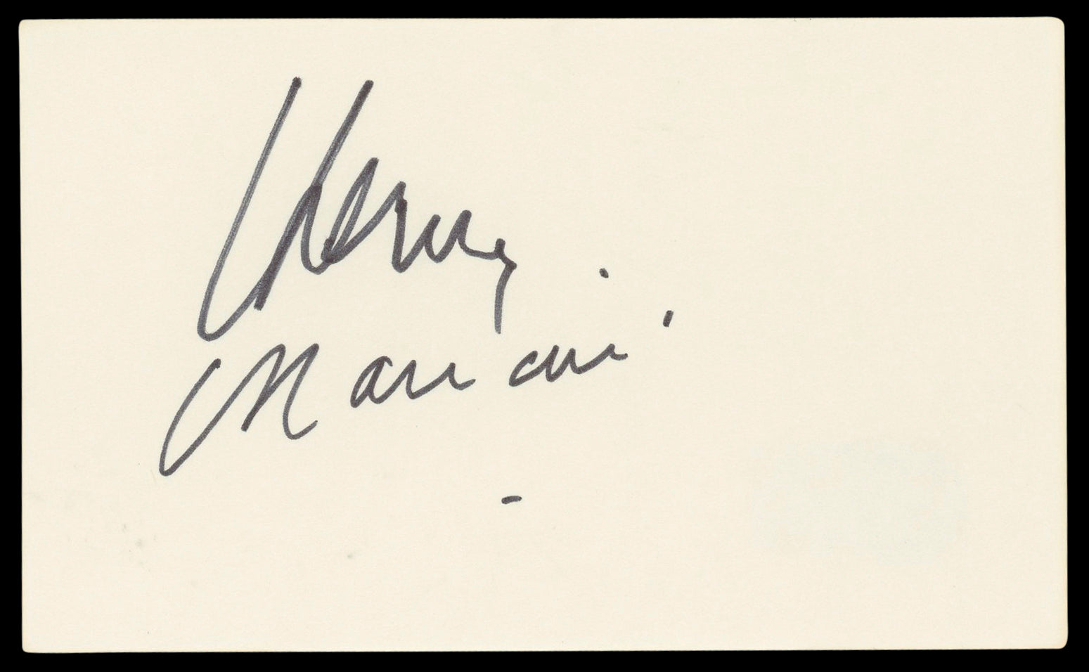 Henry Mancini The Pink Panther Authentic Signed 3x5 Index Card BAS #BL98589