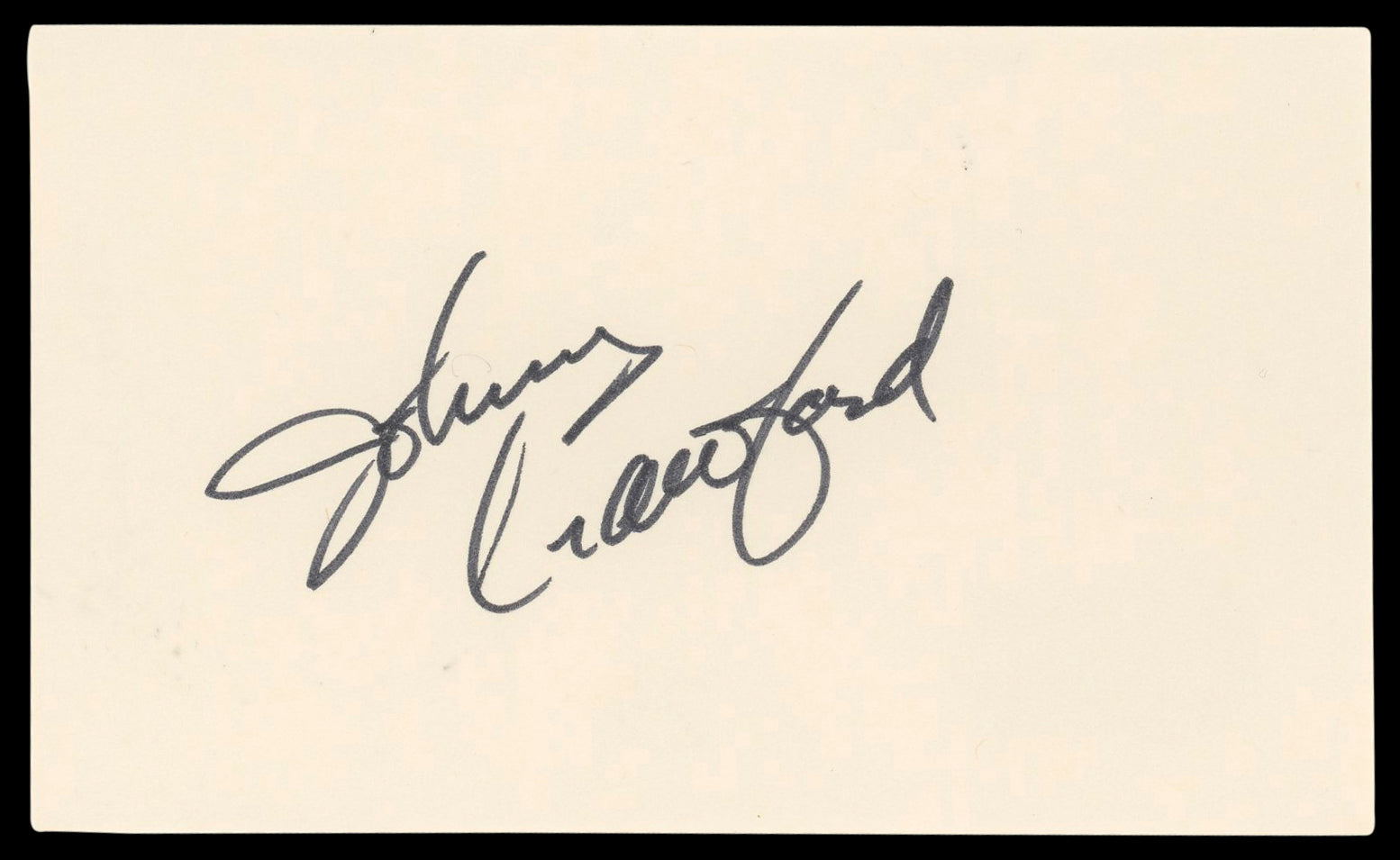 Johnny Crawford The Rifleman Authentic Signed 3x5 Index Card BAS #BL98588
