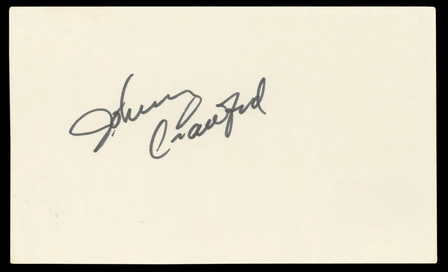 Johnny Crawford The Rifleman Authentic Signed 3x5 Index Card BAS #BL98587