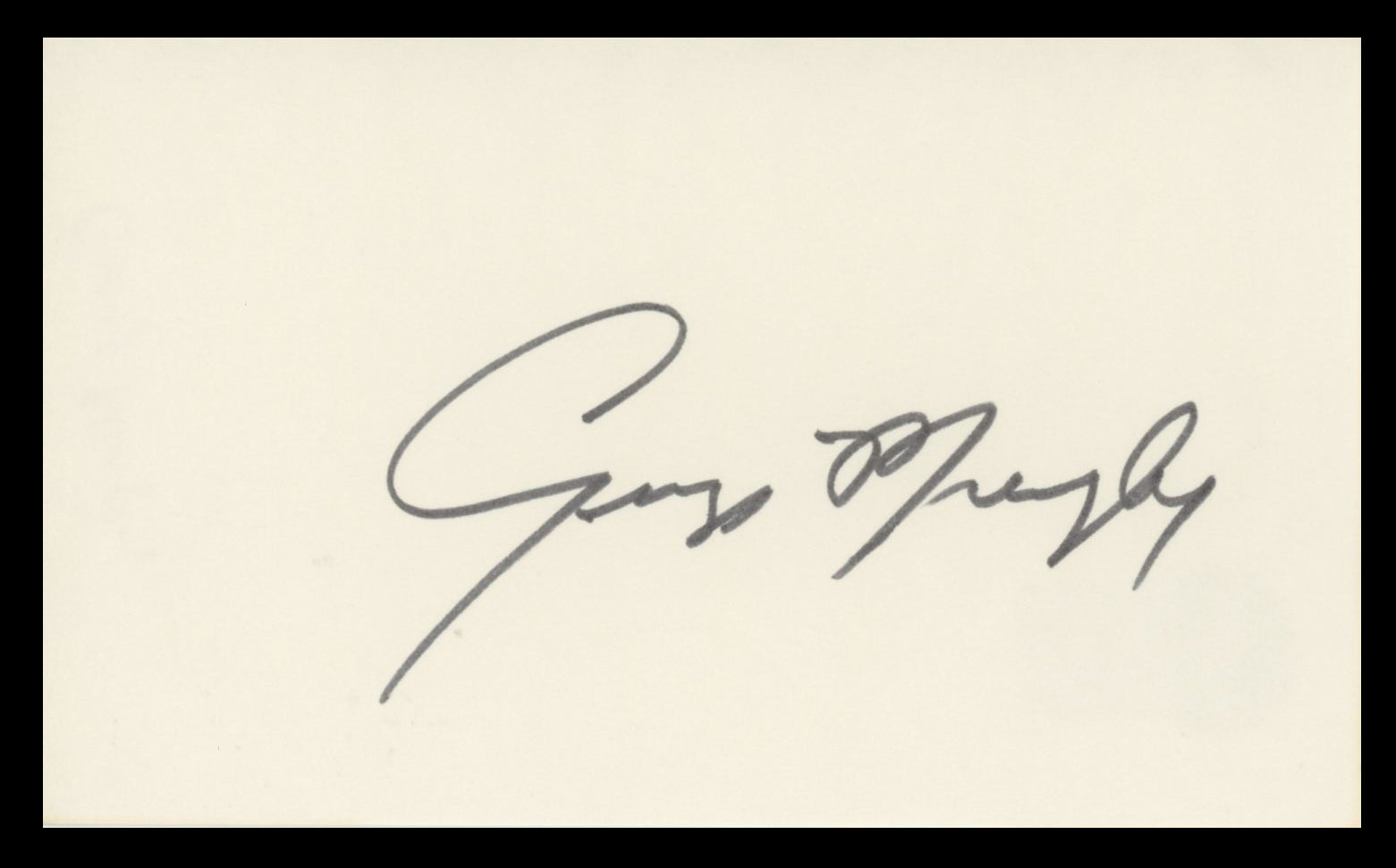 George Murphy For Me and My Gal Authentic Signed 3x5 Index Card BAS #BV59144