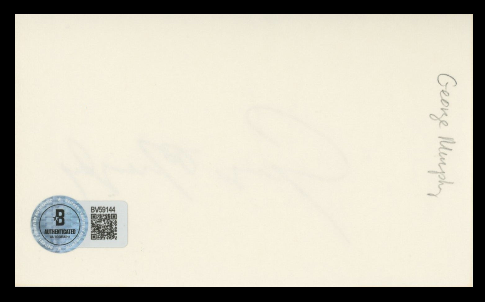 George Murphy For Me and My Gal Authentic Signed 3x5 Index Card BAS #BV59144