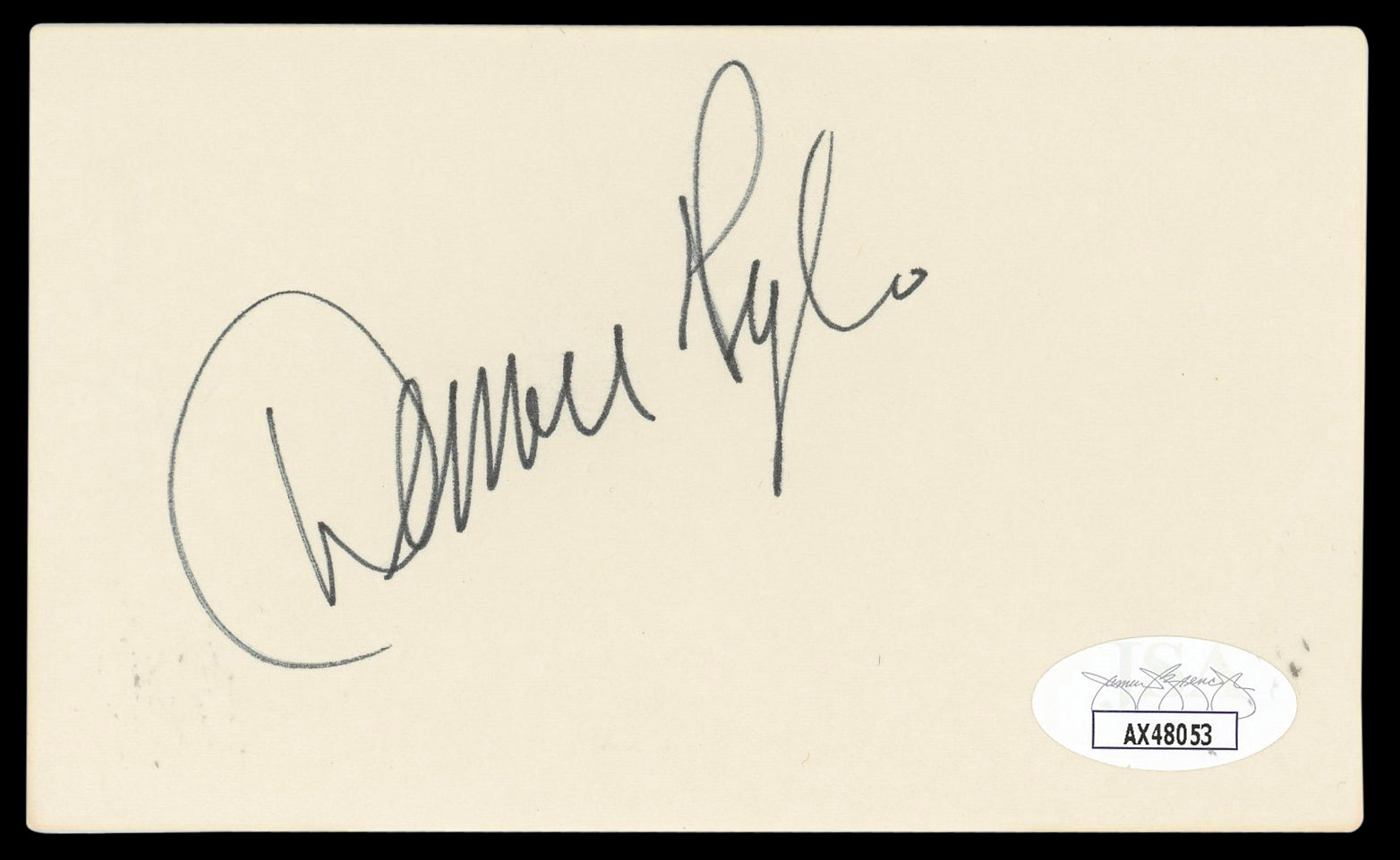 Denver Pyle The Andy Griffith Show Authentic Signed 3x5 Index Card JSA #AX48053