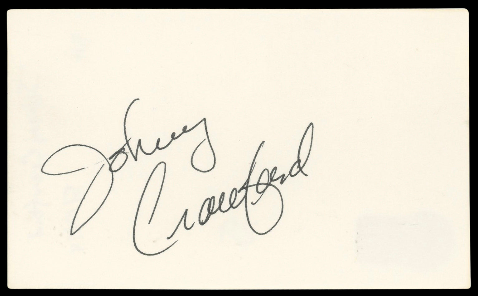 Johnny Crawford The Rifleman Authentic Signed 3x5 Index Card BAS #BL98584