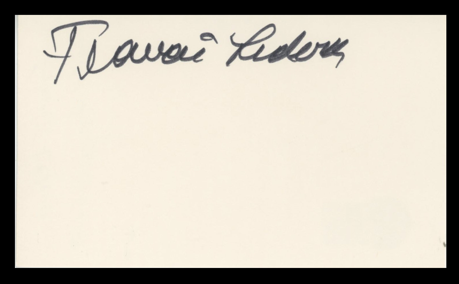Francis Lederer Pandora's Box Authentic Signed 3x5 Index Card BAS #BV59140