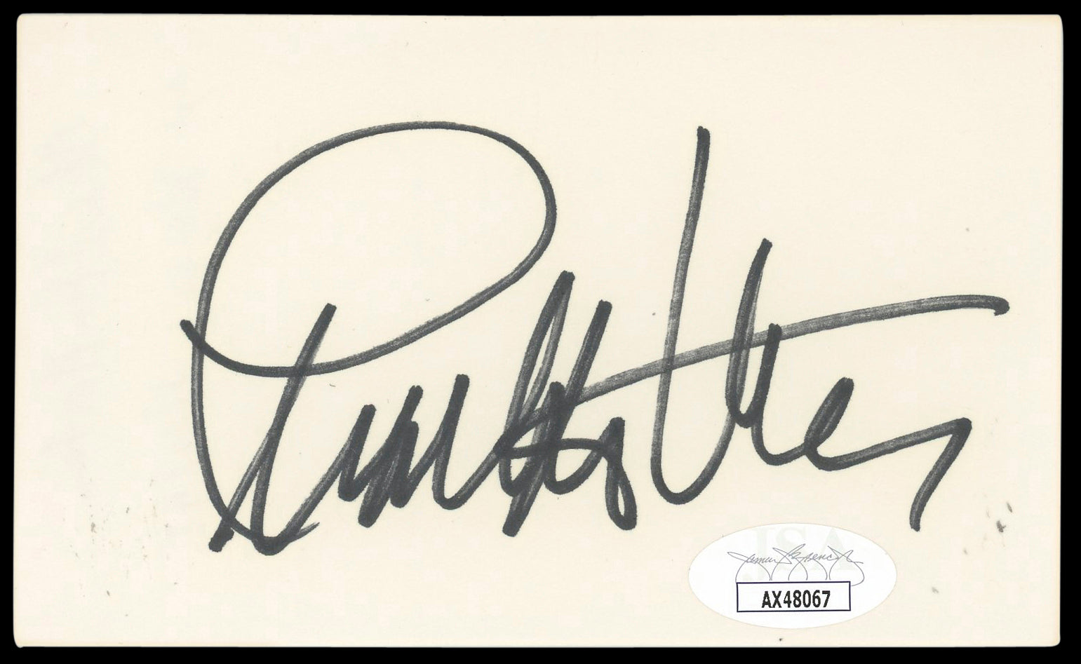 Charlton Heston Ben-Hur Authentic Signed 3x5 Index Card Autographed JSA #AX48067