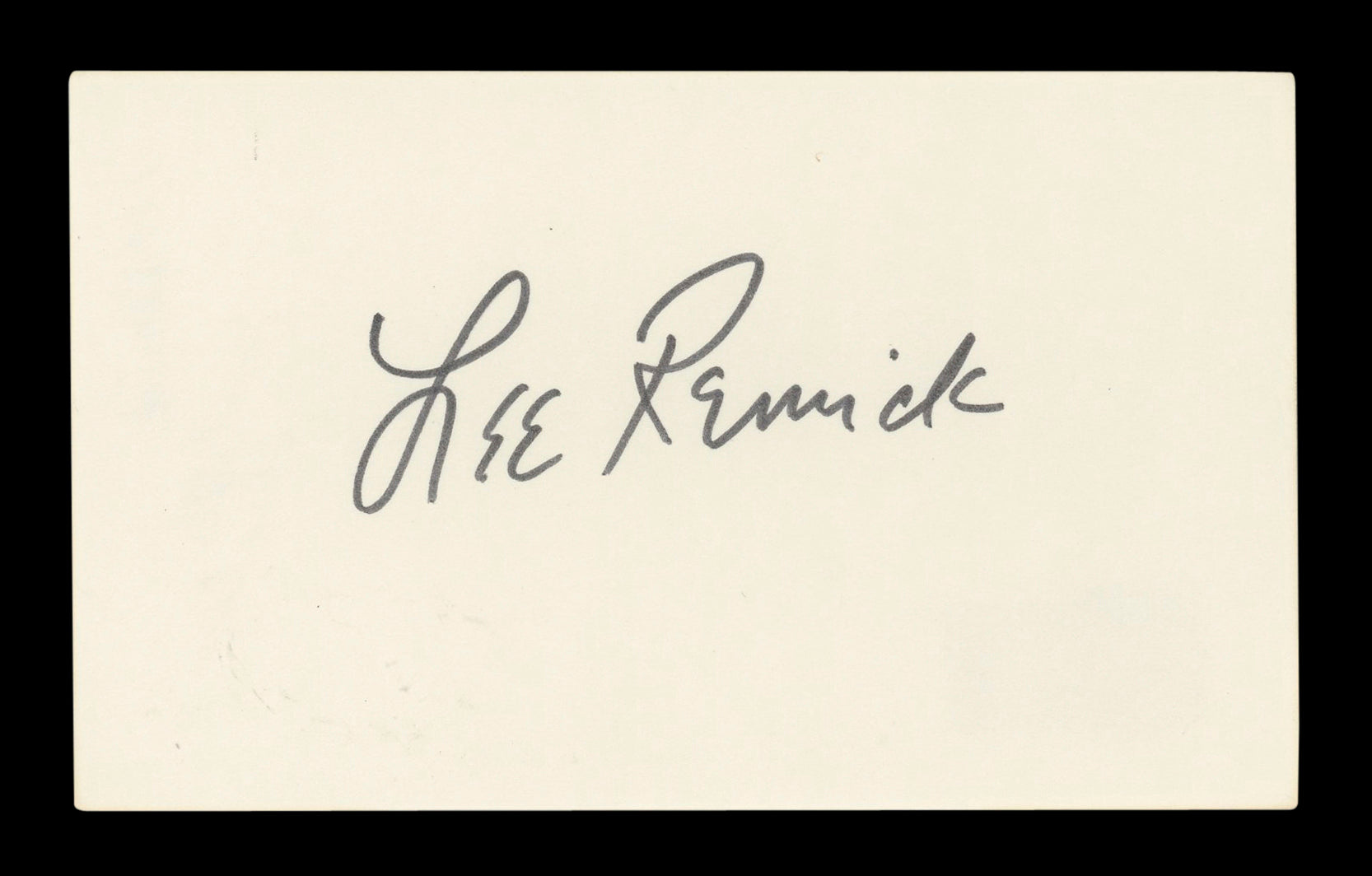 Lee Remick The Omen Authentic Signed 3x5 Index Card Autographed BAS #AD70268