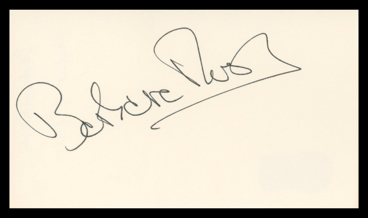 Barbara Rush It Came from Outer Space Signed 3x5 Index Card BAS #BV02158