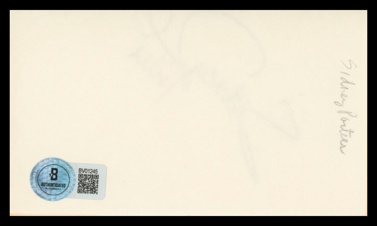 Sidney Poitier In The Heat of the Night Signed 3x5 Index Card BAS #BV01245