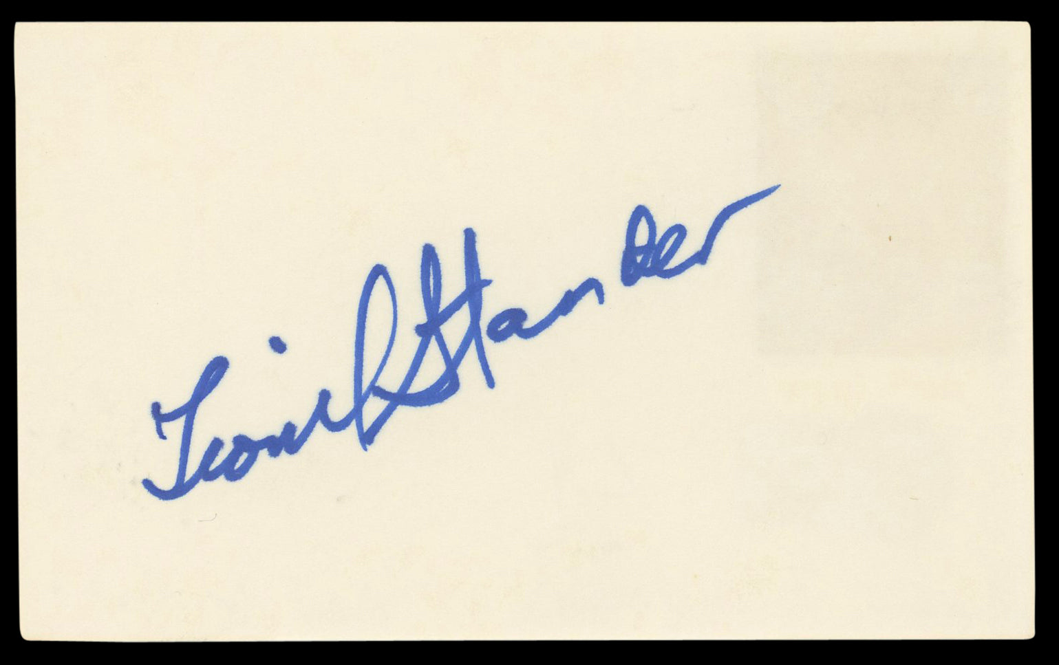 Lionel Stander Hart to Hart Authentic Signed 3x5 Index Card BAS #BL98577
