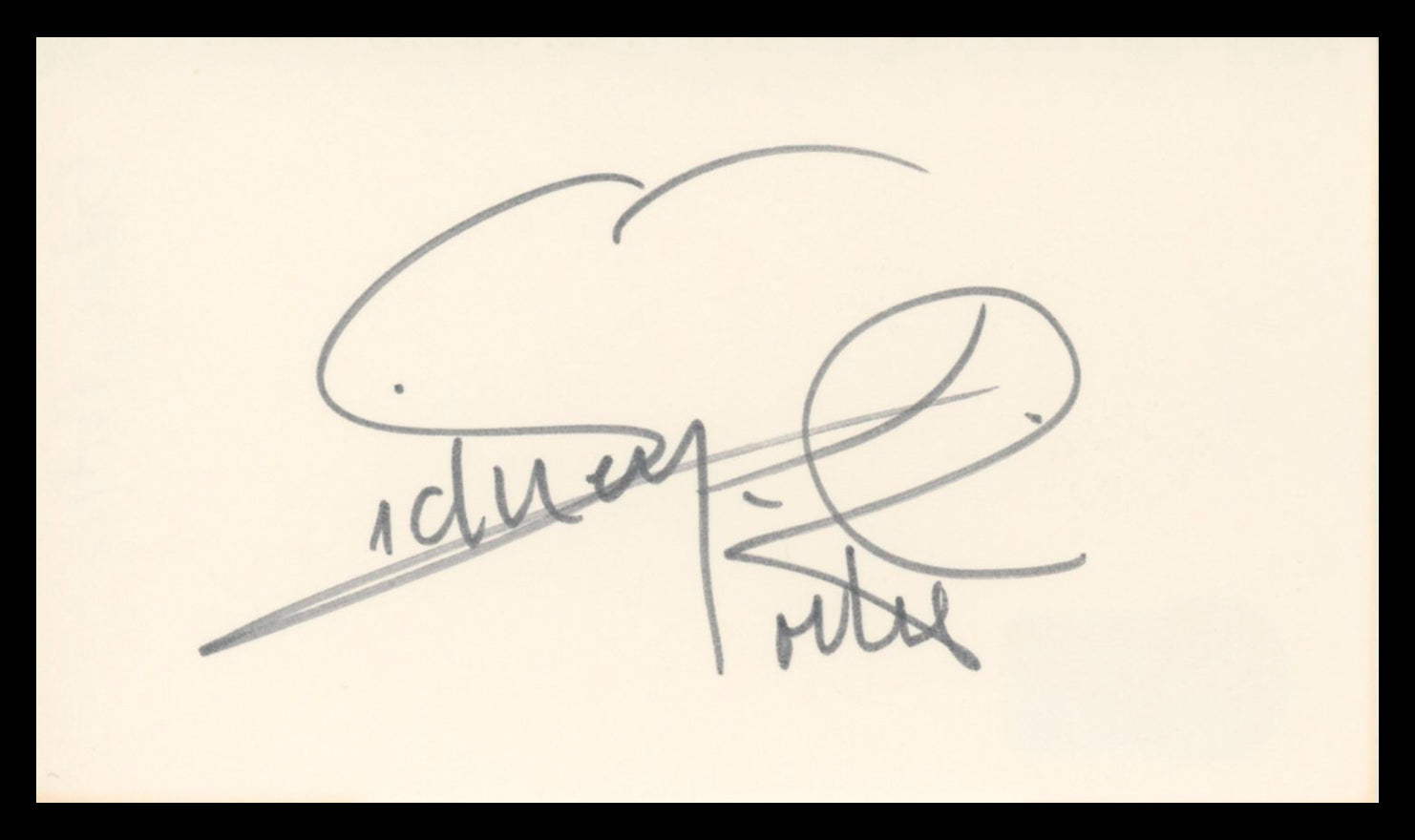 Sidney Poitier In The Heat of the Night Authentic Signed 3x5 Index Card BAS #BV01244