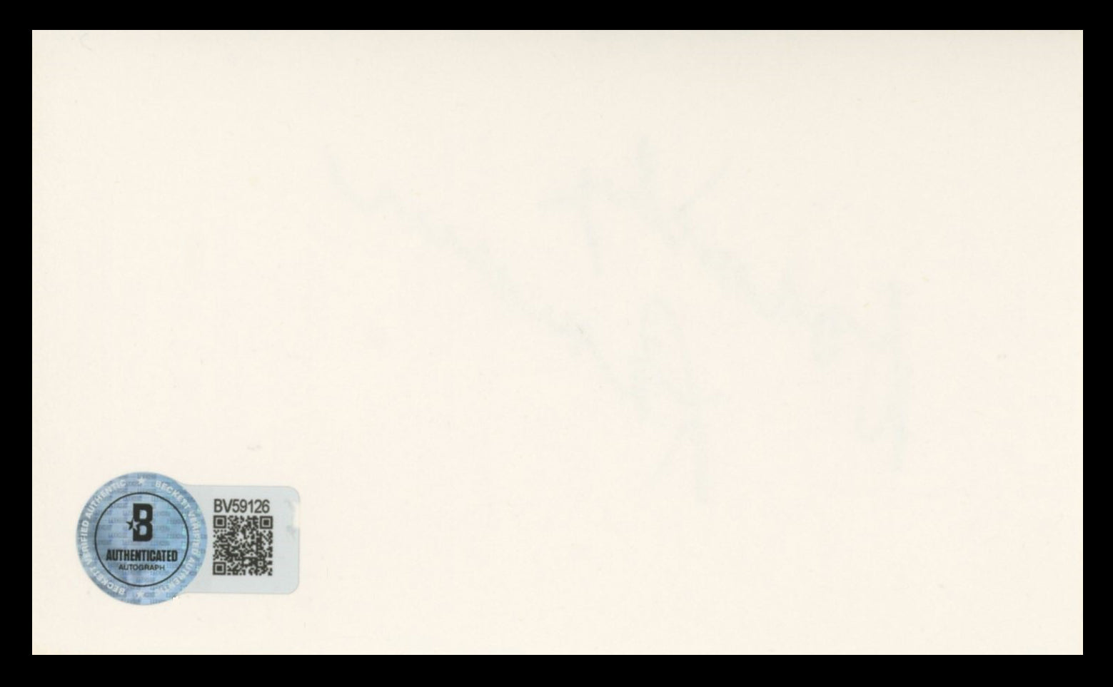 Dorothy Lamour Road to Utopia Authentic Signed 3x5 Index Card BAS #BV59126