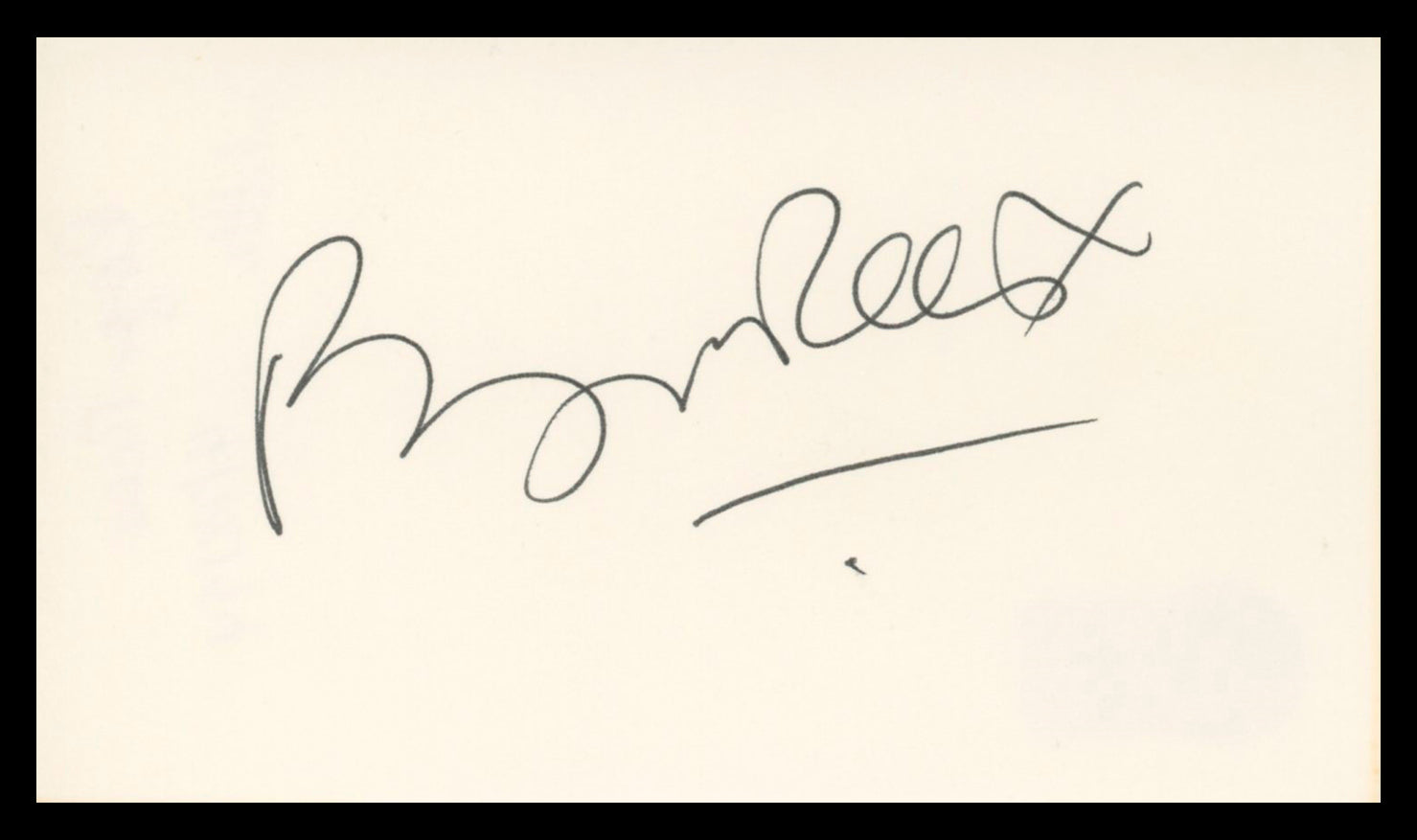 Roger Rees Cheers Authentic Signed 3x5 Index Card Autographed BAS #BV02143