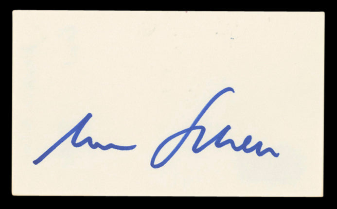 Maximilian Schell The Man in the Glass Booth Signed 3x5 Index Card BAS #BV03146