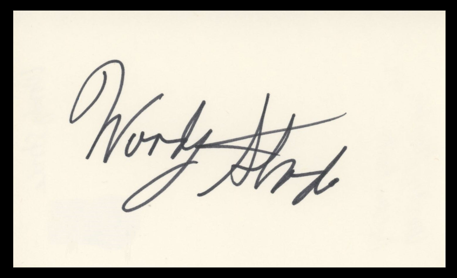 Woody Strode Spartacus Authentic Signed 3x5 Index Card BAS #BV59131