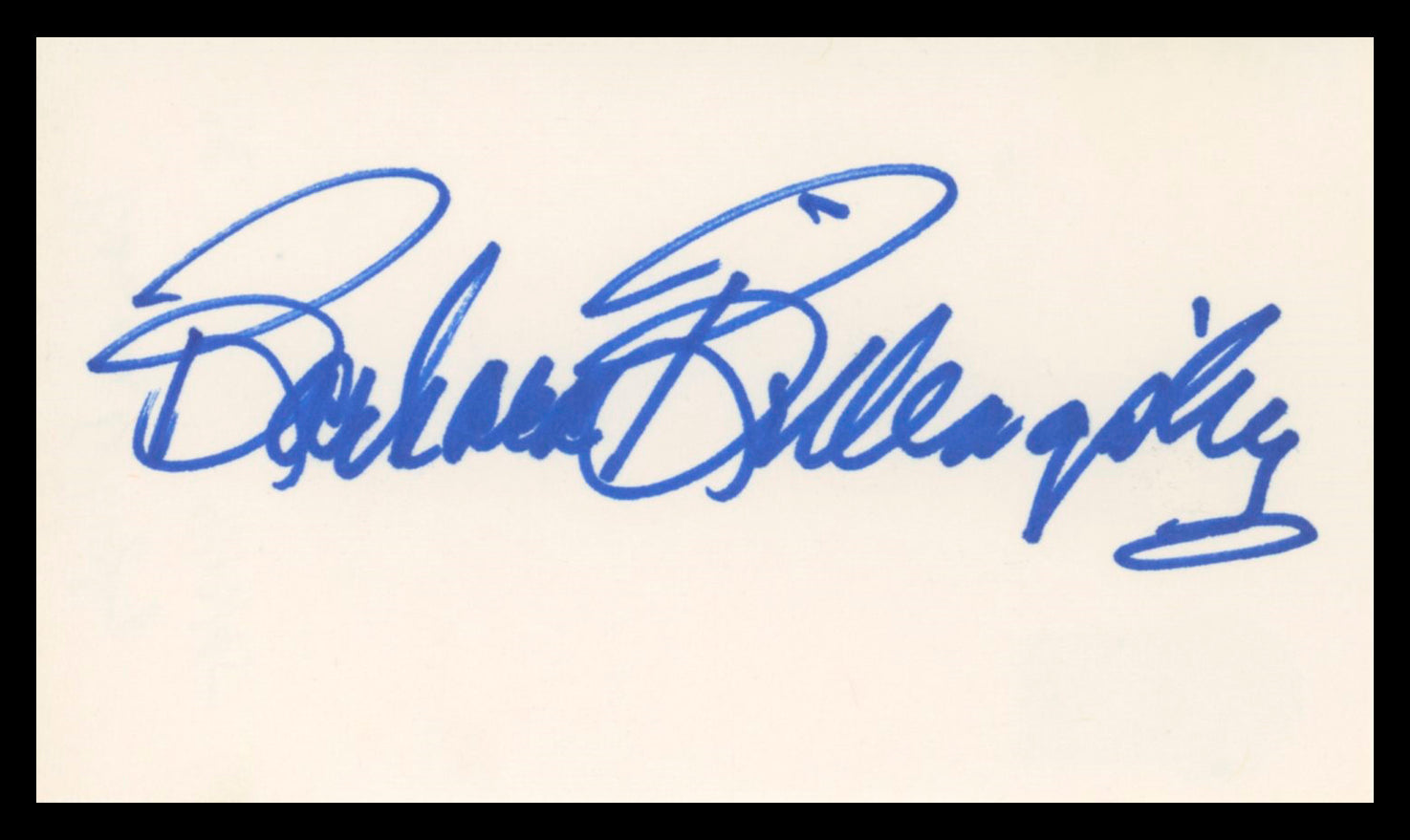 Barbara Billingsley Leave It to Beaver Signed 3x5 Index Card BAS #BV01249