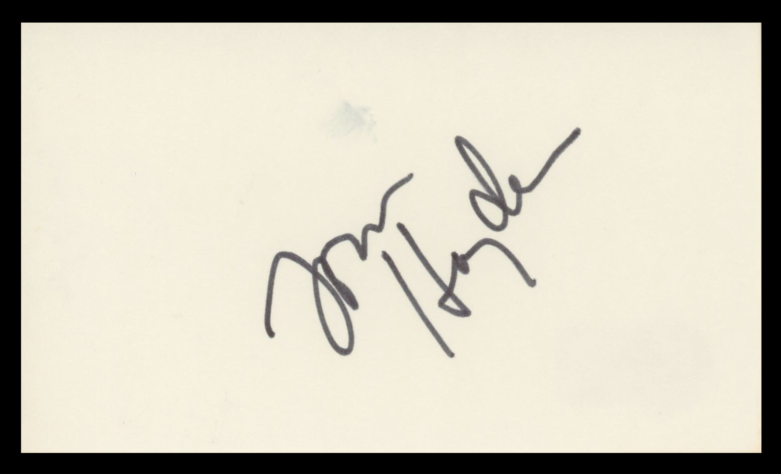 Tom Hayden Politician Authentic Signed 3x5 Index Card Autographed BAS #BV59133
