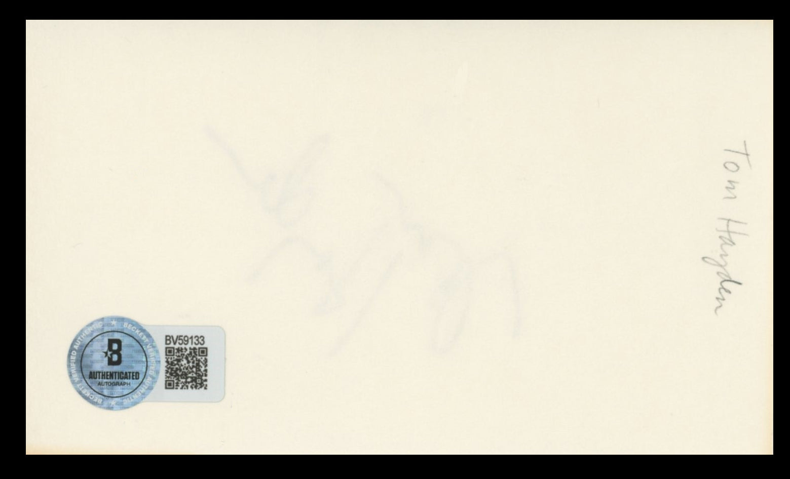 Tom Hayden Politician Authentic Signed 3x5 Index Card Autographed BAS #BV59133