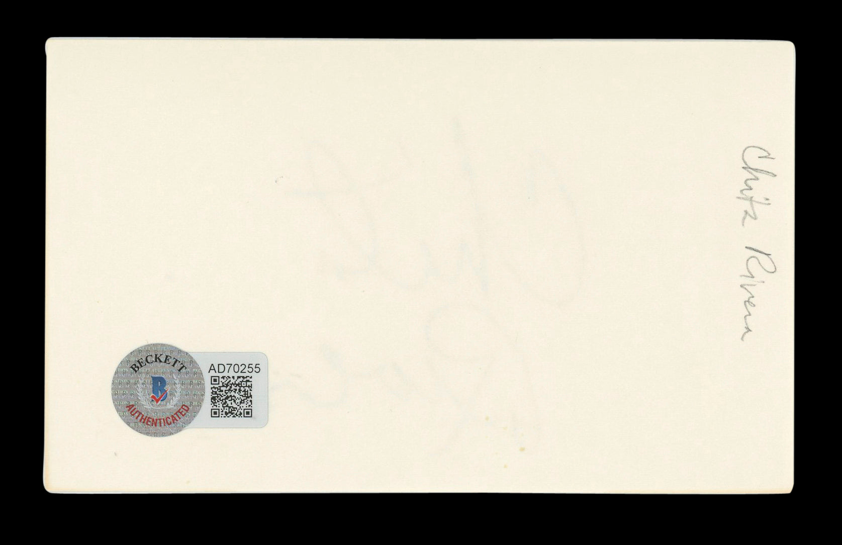 Chita Rivera Chicago Authentic Signed 3x5 Index Card Autographed BAS #AD70255