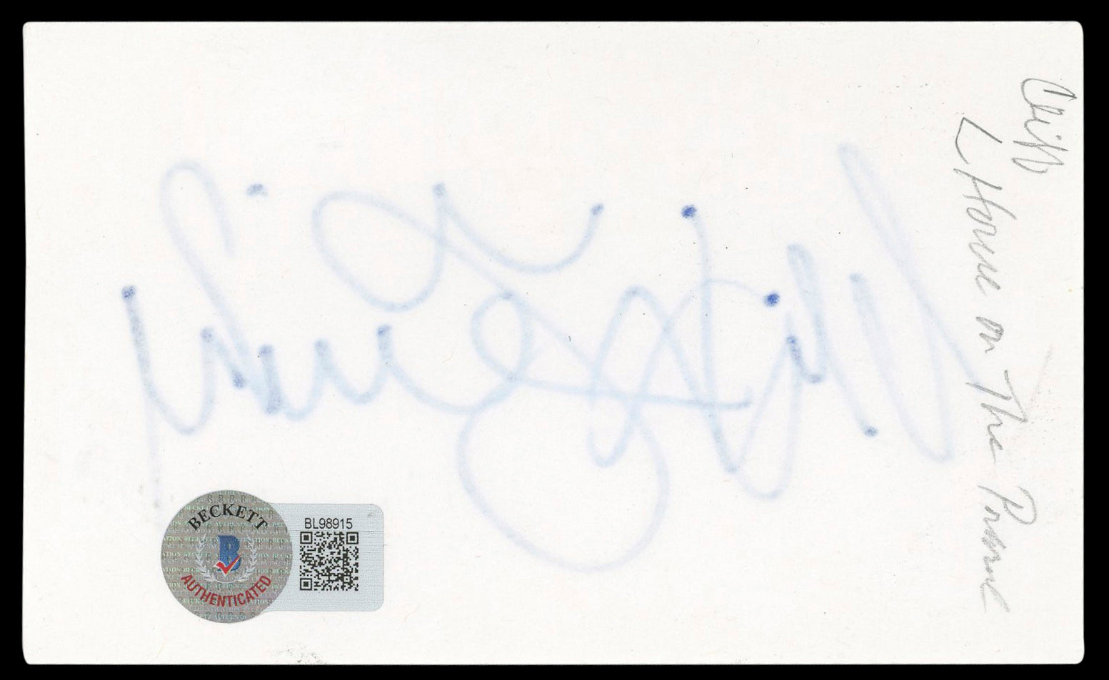 Cliff Emmich Payday Authentic Signed 3x5 Index Card Autographed BAS #BL98915