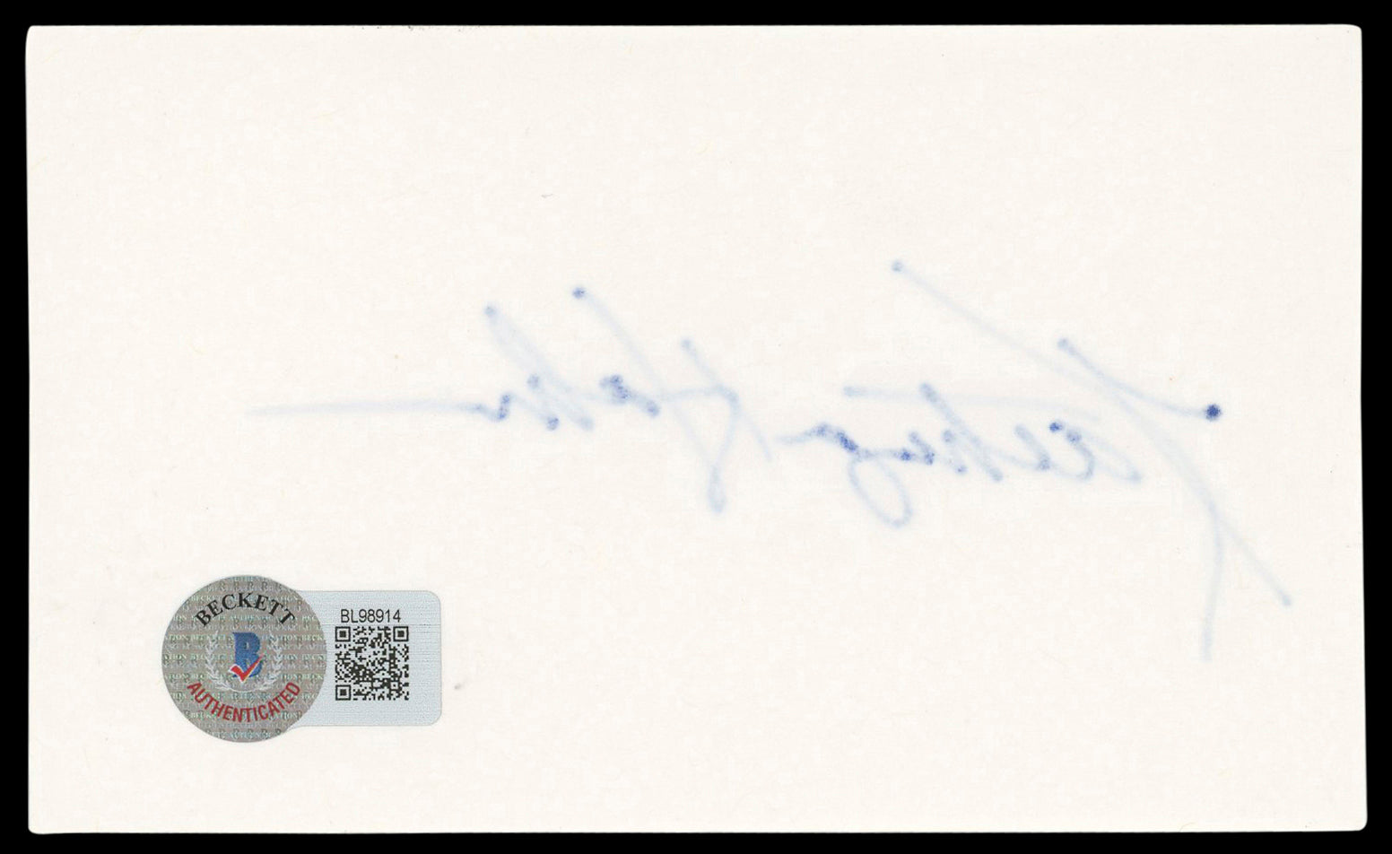 Kathryn Hahn Bad Moms Authentic Signed 3x5 Index Card Autographed BAS #BL98914