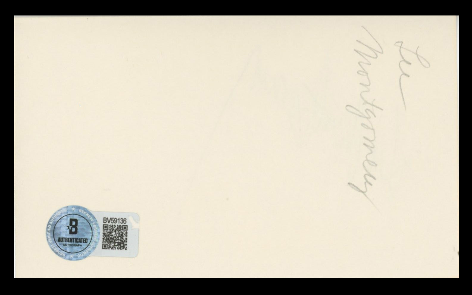 Lee Montgomery Girls Just Want to Have Fun Signed 3x5 Index Card BAS #BV59136