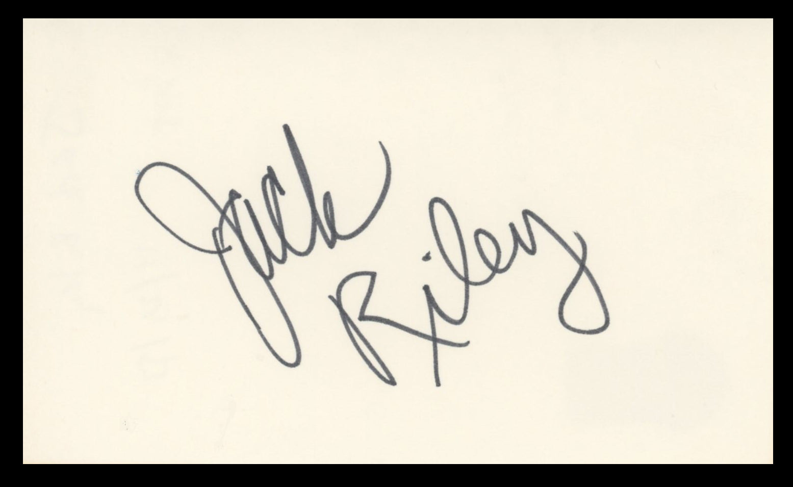 Jack Riley The Bob Newhart Show Authentic Signed 3x5 Index Card BAS #BV59137