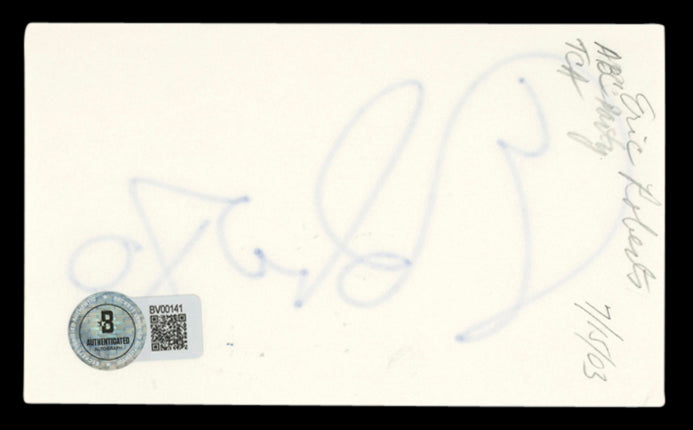Eric Roberts Runaway Train XO Authentic Signed 3x5 Index Card BAS #BV00141