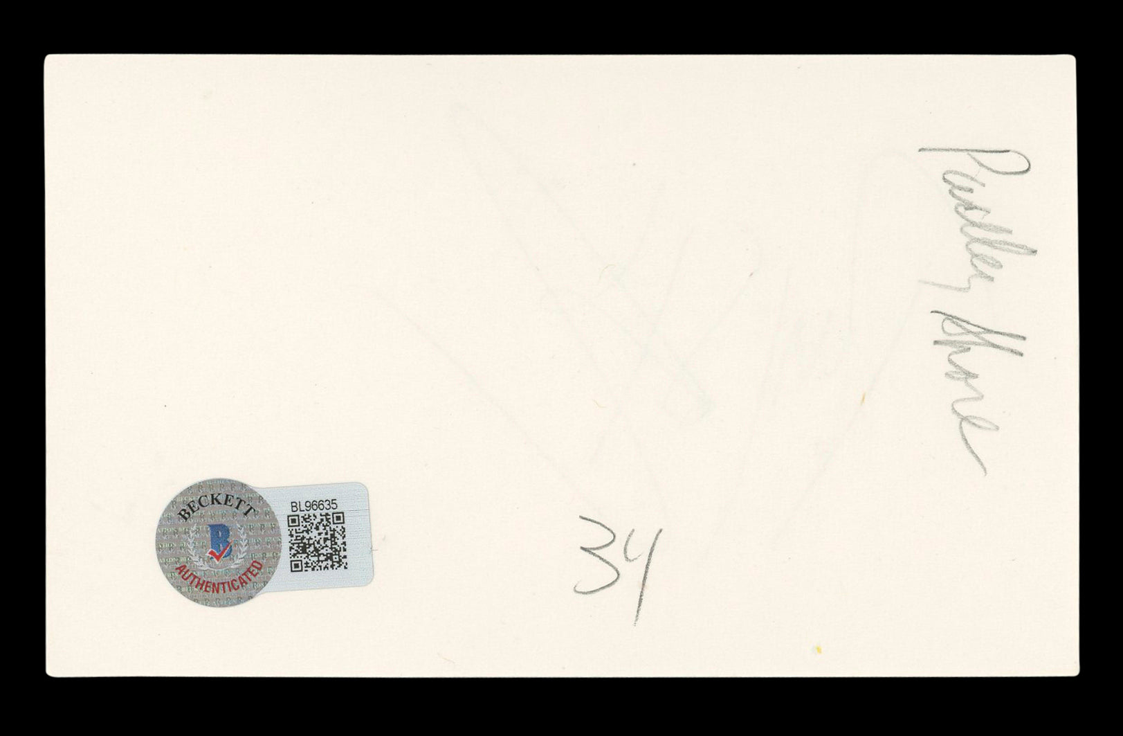 Pauly Shore Son in Law Authentic Signed 3x5 Index Card Autographed BAS #BL96635