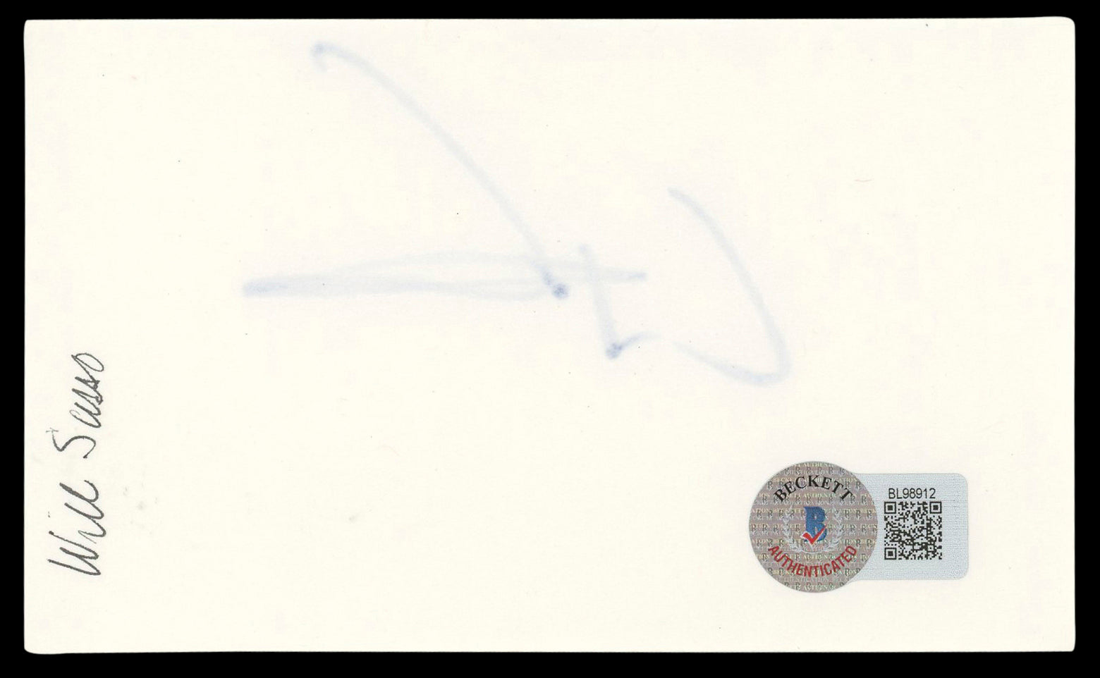 Will Sasso Mad TV Authentic Signed 3x5 Index Card Autographed BAS #BL98912