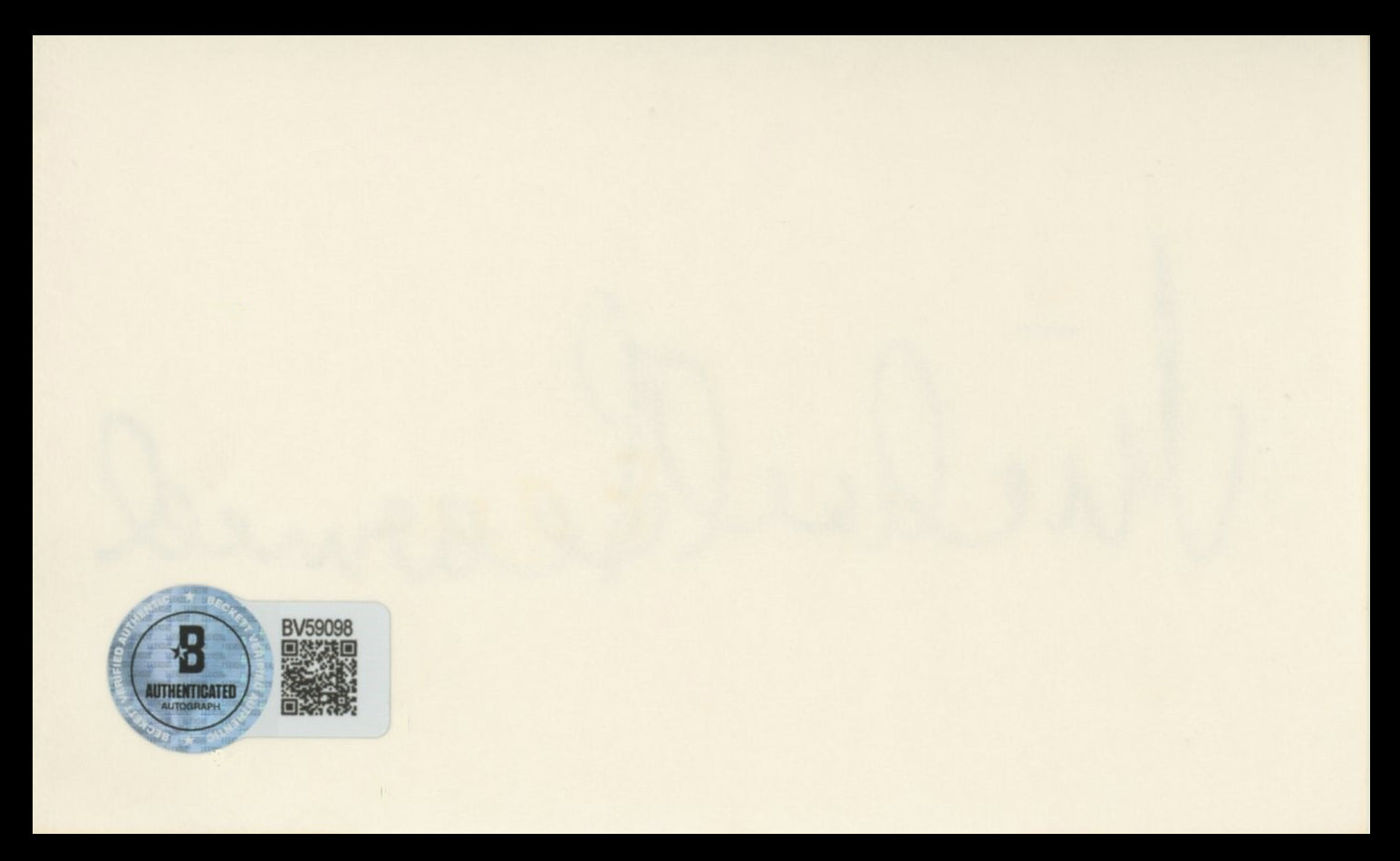 Michael Learned The Waltons Authentic Signed 3x5 Index Card BAS #BV59098