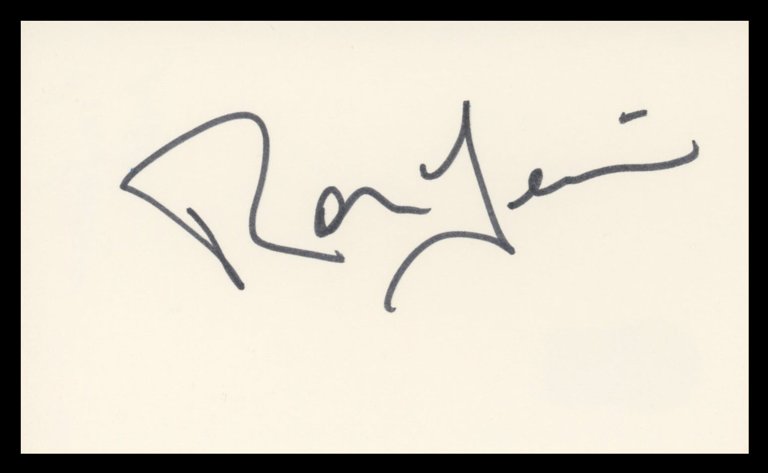 Ron Leibman Zorro: The Gay Blade Authentic Signed 3x5 Index Card BAS #BV59099